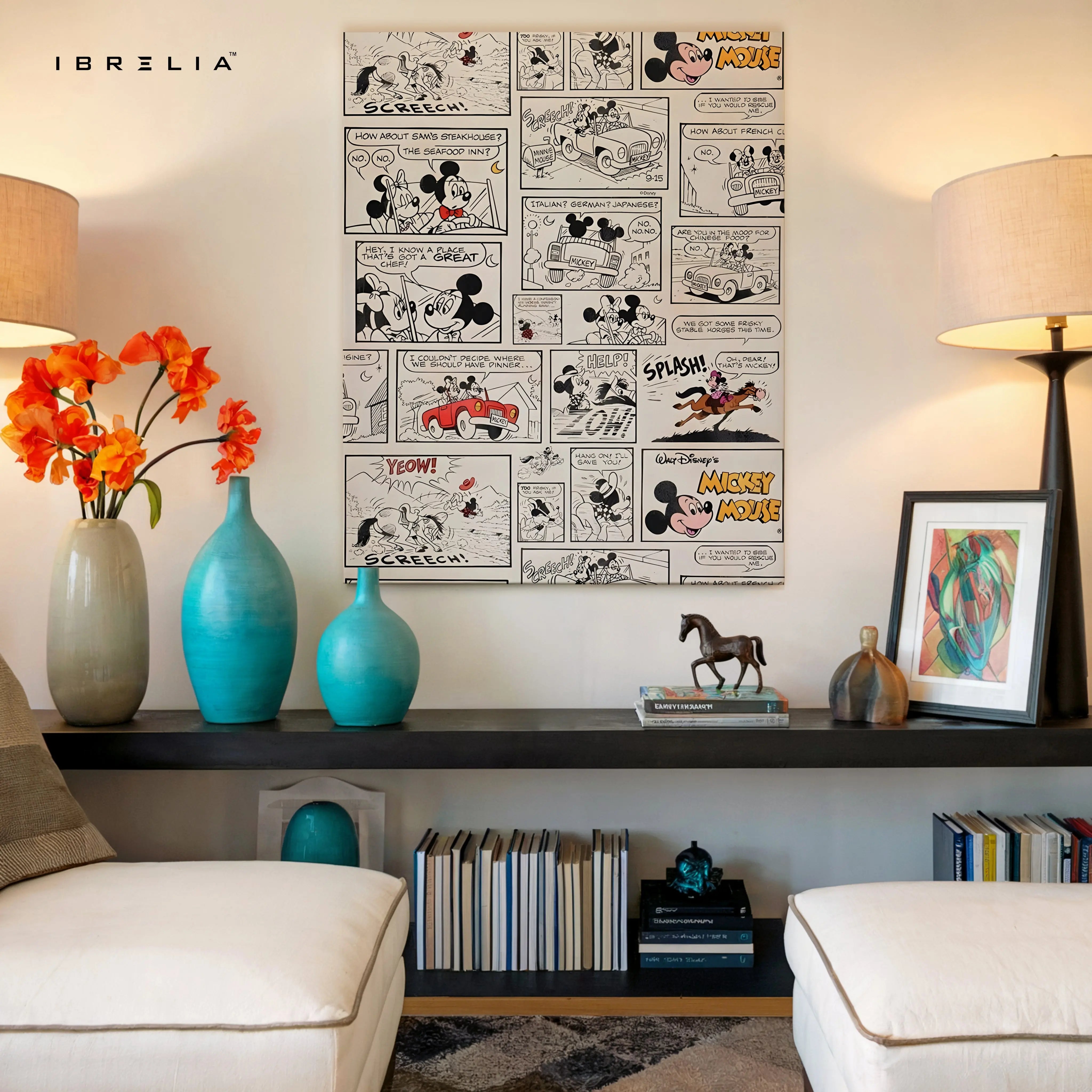Retro Cartoon Comic Strip Collage – Vintage Pop Culture Wall Art | 4K Ultra Wrap Frame Wall Art in Pakistan | IBRELIA™ IBRELIA
