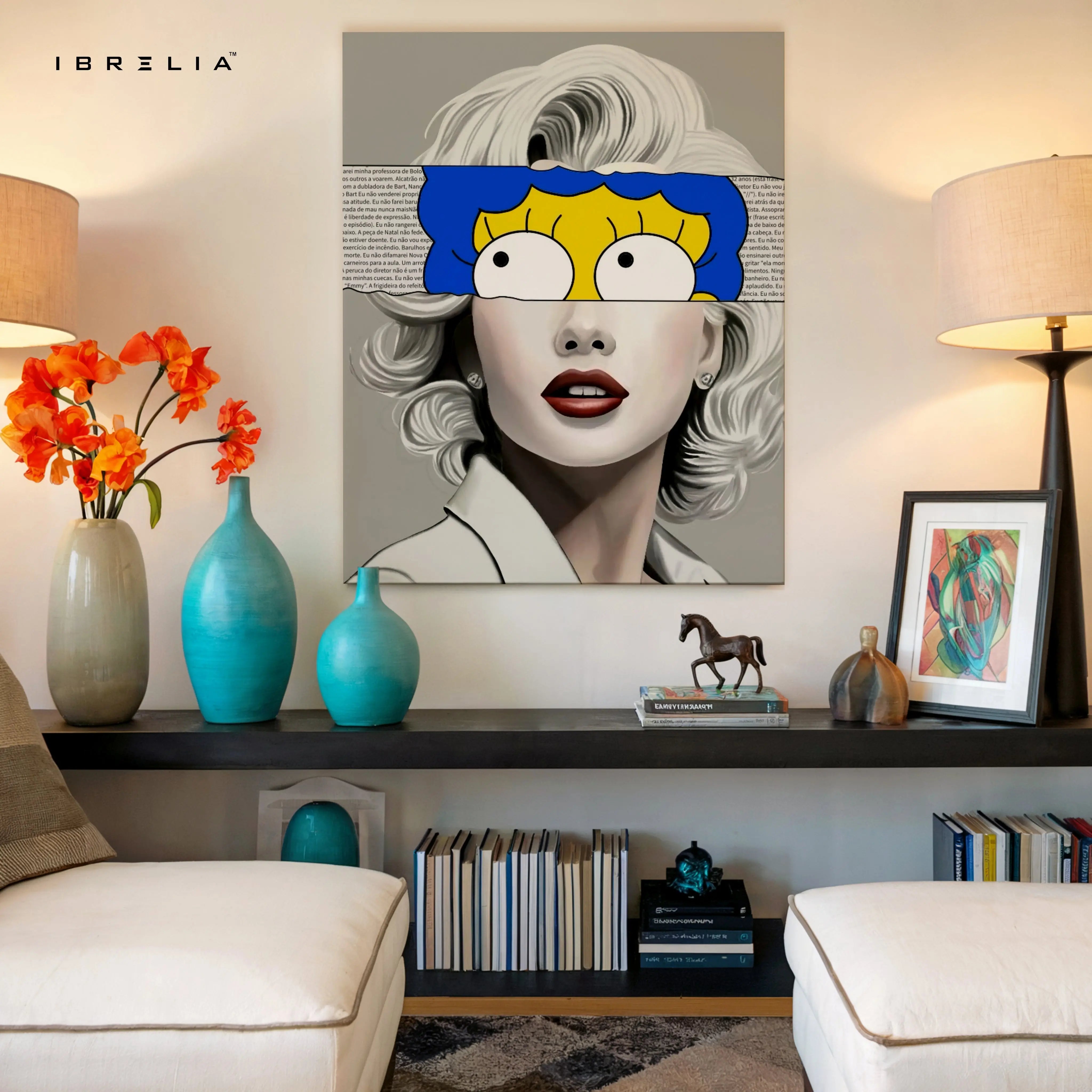 Pop Art Vintage Portrait Fusion – 4K Ultra Wrap Frame Wall Art in Pakistan | IBRELIA™ IBRELIA