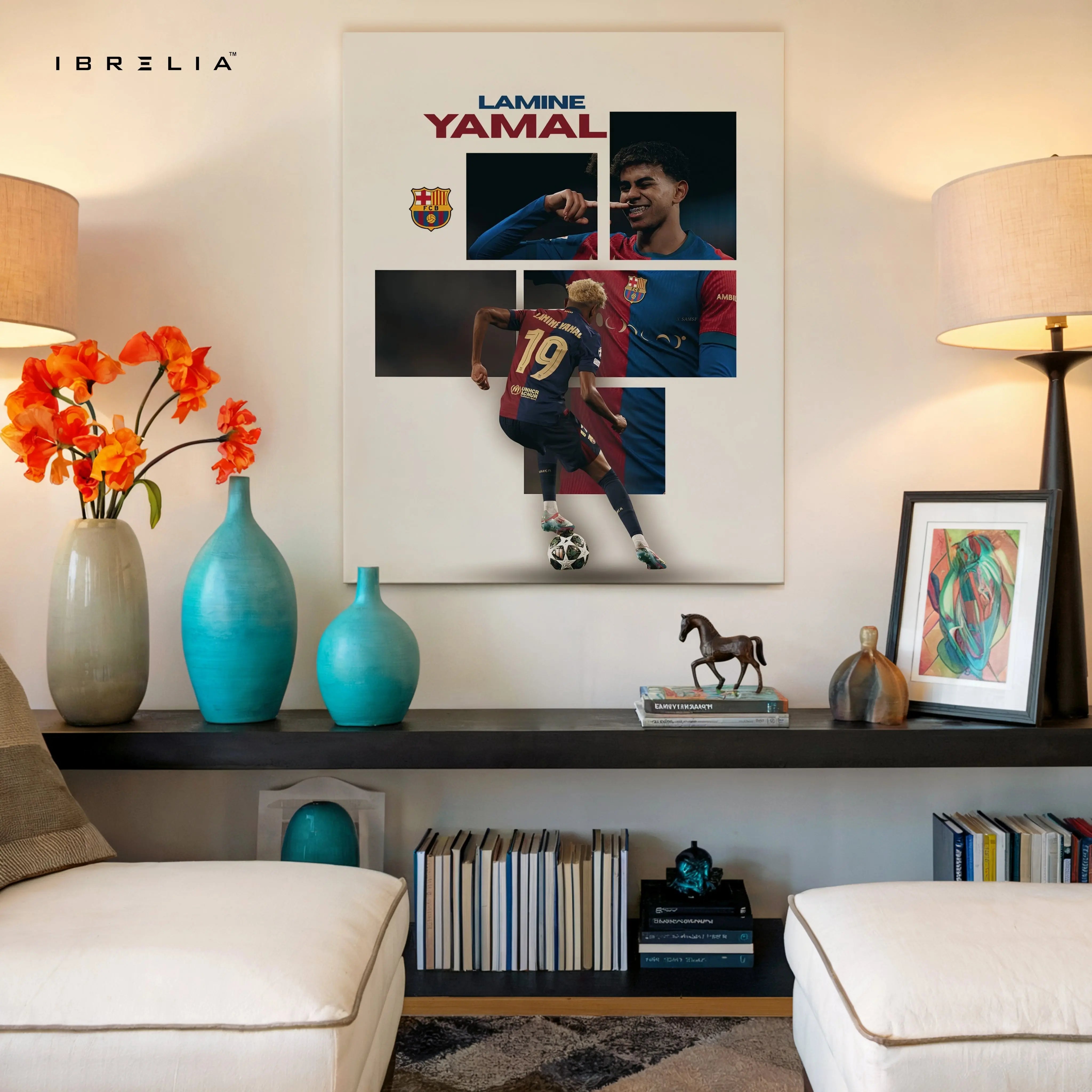 Lamine Yamal FC Barcelona Rising Star Art – 4K Ultra Wrap Frame Wall Art in Pakistan | IBRELIA™ IBRELIA