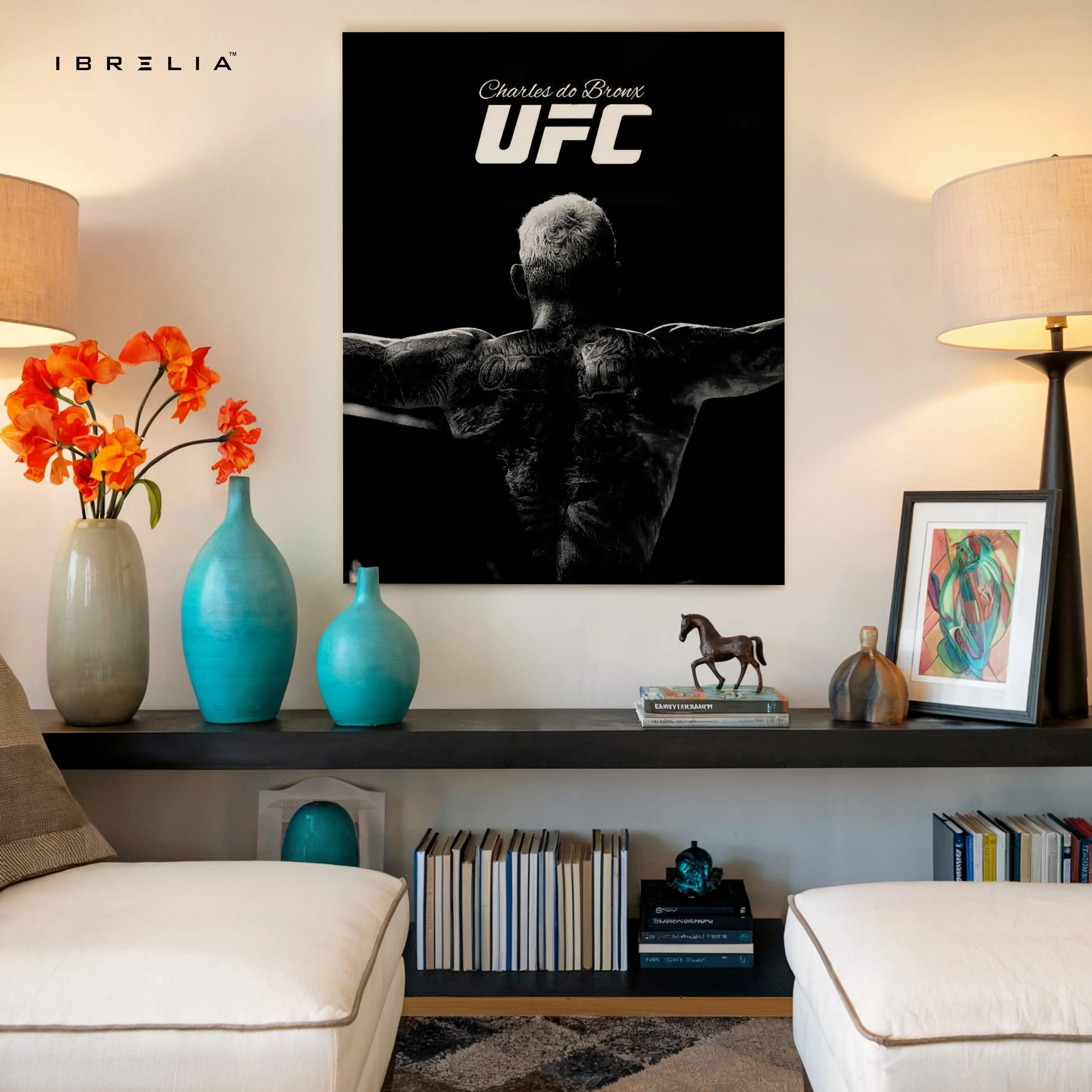 Charles do Bronx UFC Champion Portrait Art – 4K Ultra Wrap Frame Wall Art in Pakistan | IBRELIA™ IBRELIA