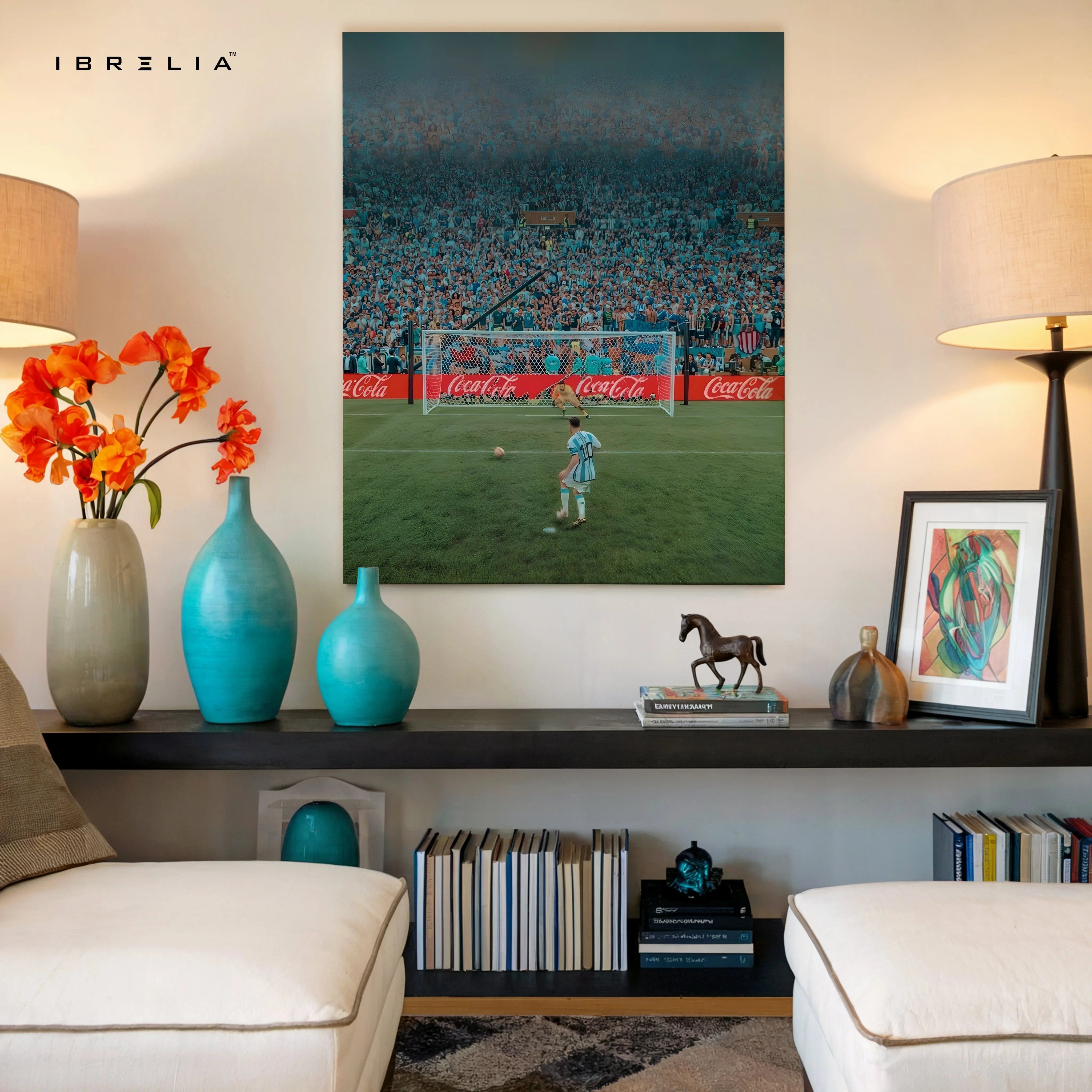 Lionel Messi Iconic Penalty Moment Argentina Art – 4K Ultra Wrap Frame Wall Art in Pakistan | IBRELIA™ IBRELIA