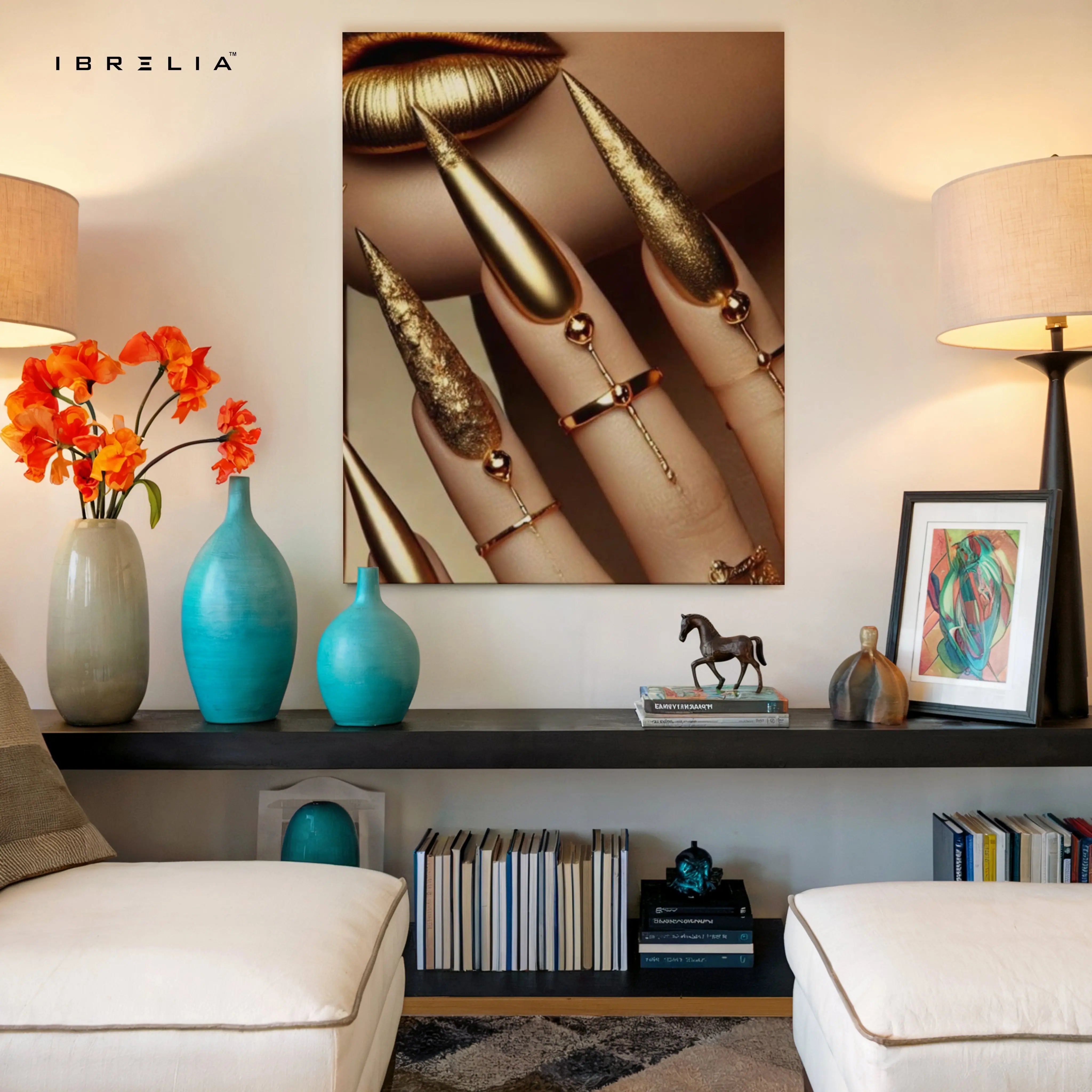 Golden Femme Power Art – 4K Ultra Wrap Frame Wall Art in Pakistan | IBRELIA™ IBRELIA