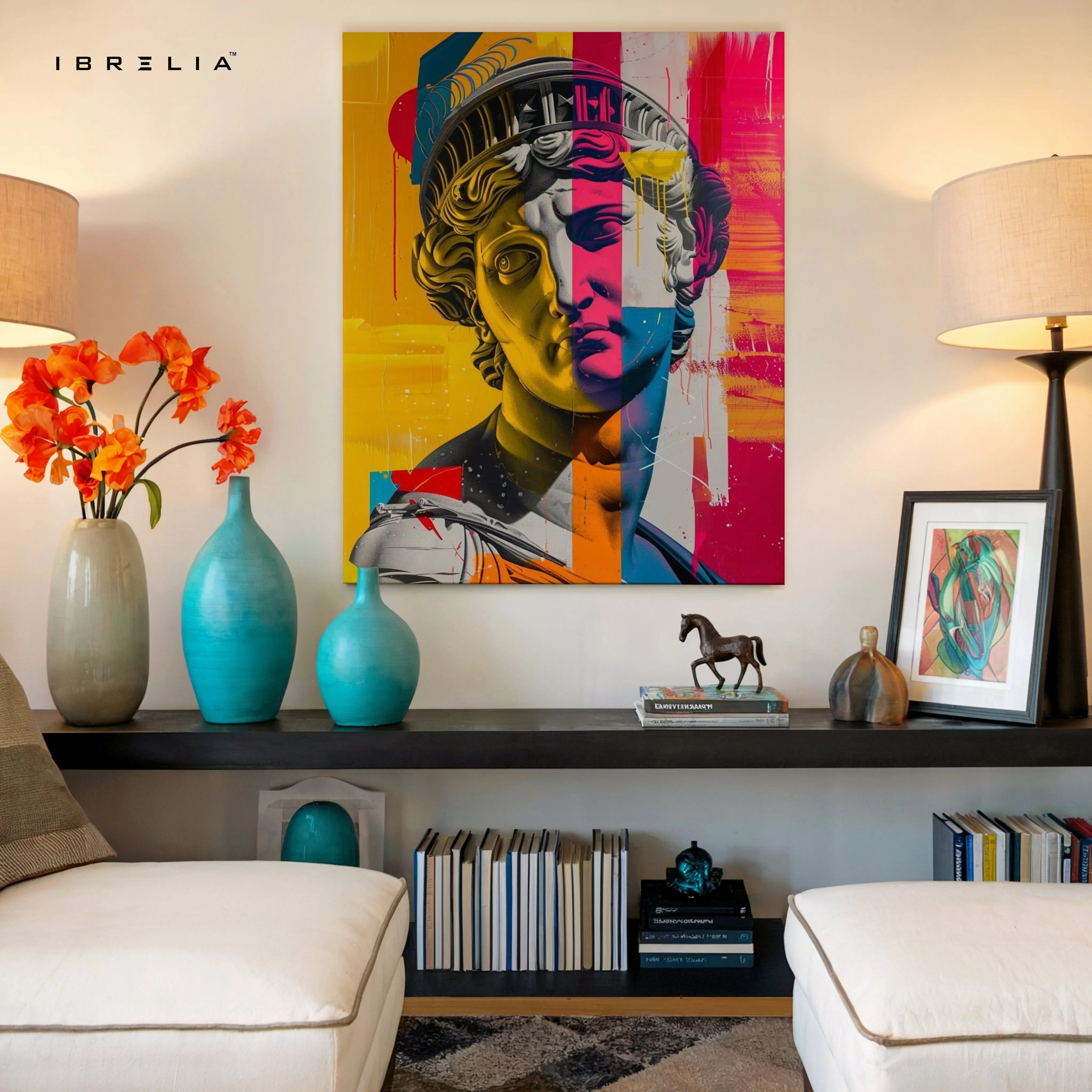 Neo Classical Pop Statue Art – 4K Ultra Wrap Frame Wall Art in Pakistan | IBRELIA™ IBRELIA