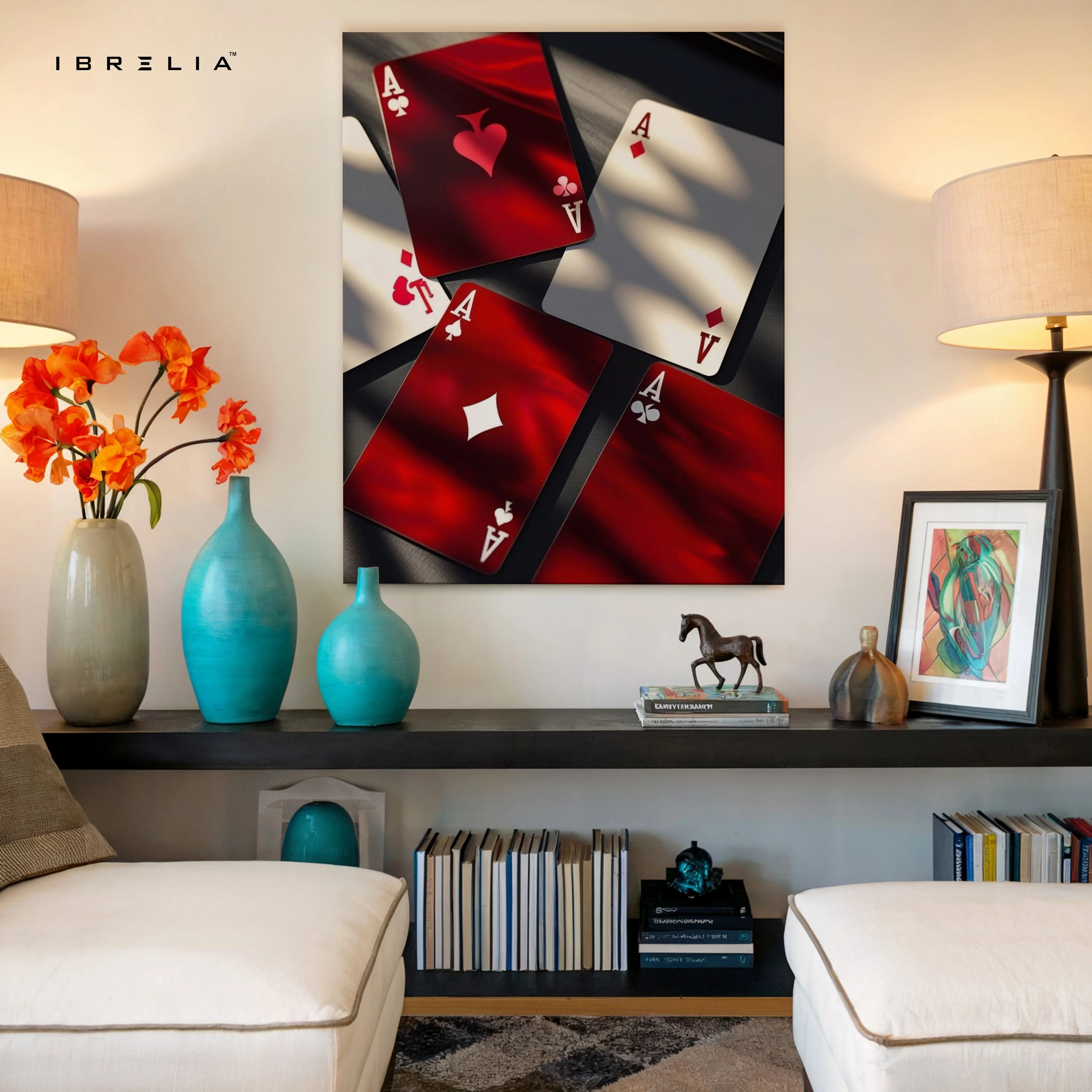 Ace of Power Playing Cards Art – 4K Ultra Wrap Frame Wall Art in Pakistan | IBRELIA™ IBRELIA