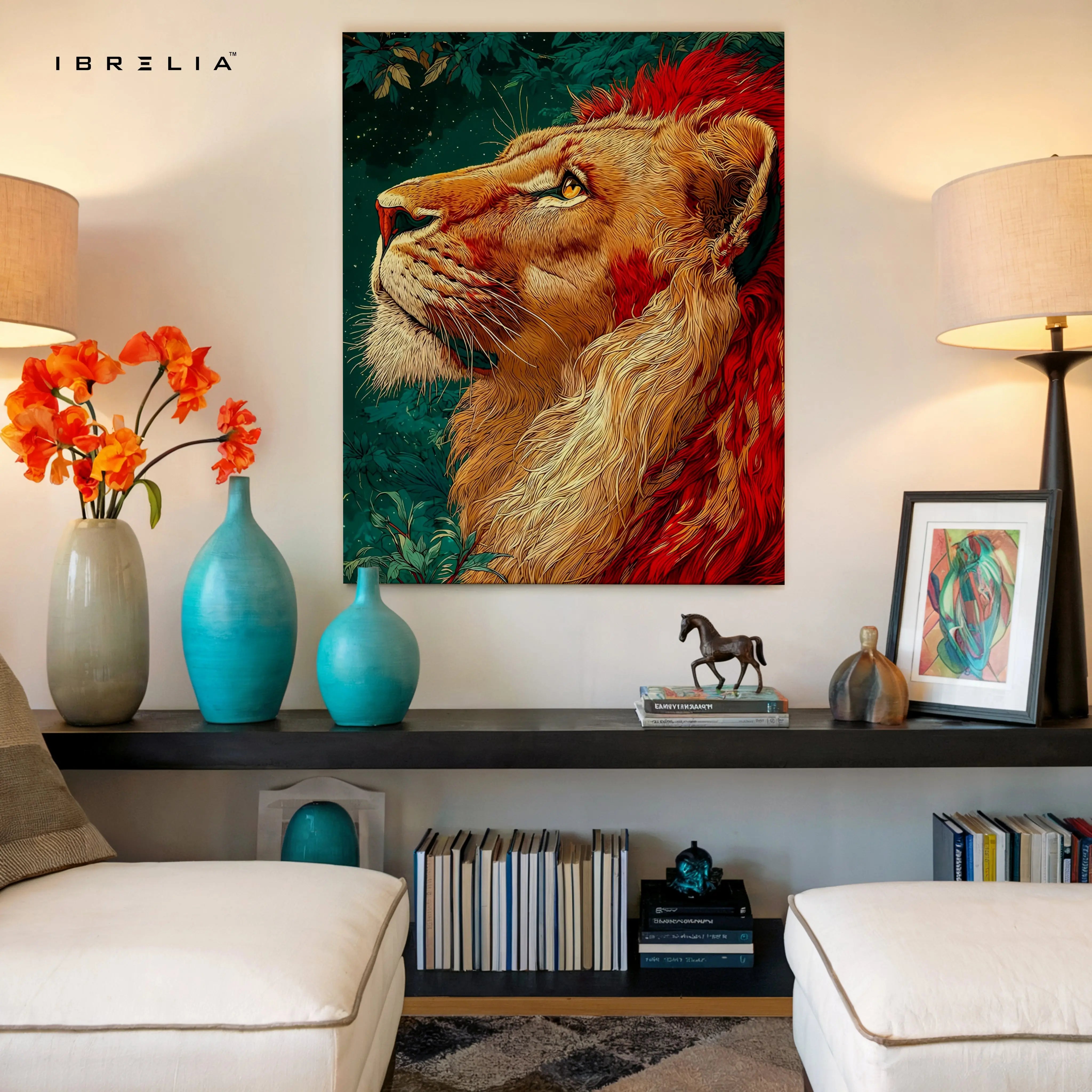 Majestic Lion Royal Art – 4K Ultra Wrap Frame Wall Art in Pakistan | IBRELIA™ IBRELIA