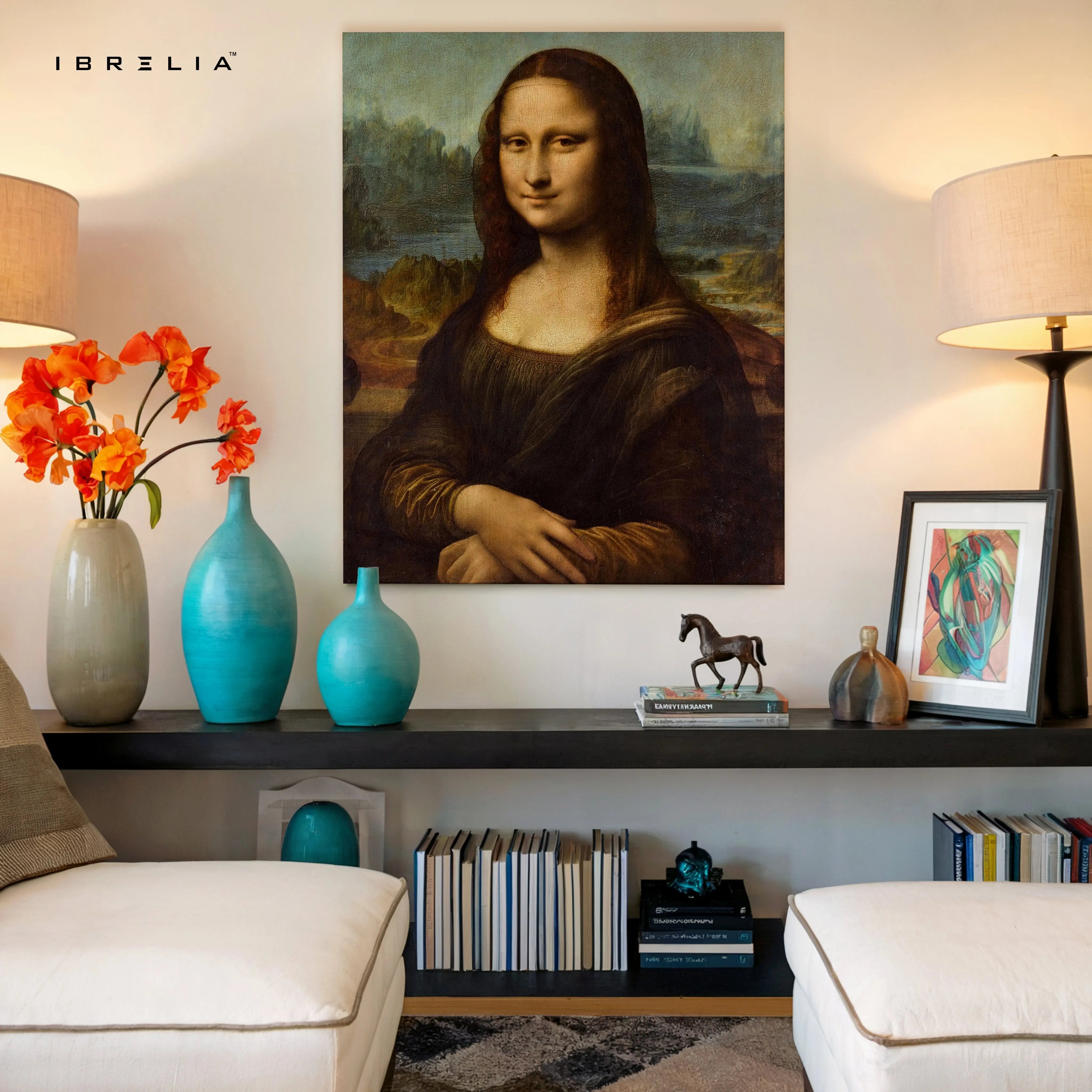 Mona Lisa Renaissance Noir Art – Timeless Classic Wall Art | 4K Ultra Wrap Frame Wall Art in Pakistan | IBRELIA™ IBRELIA
