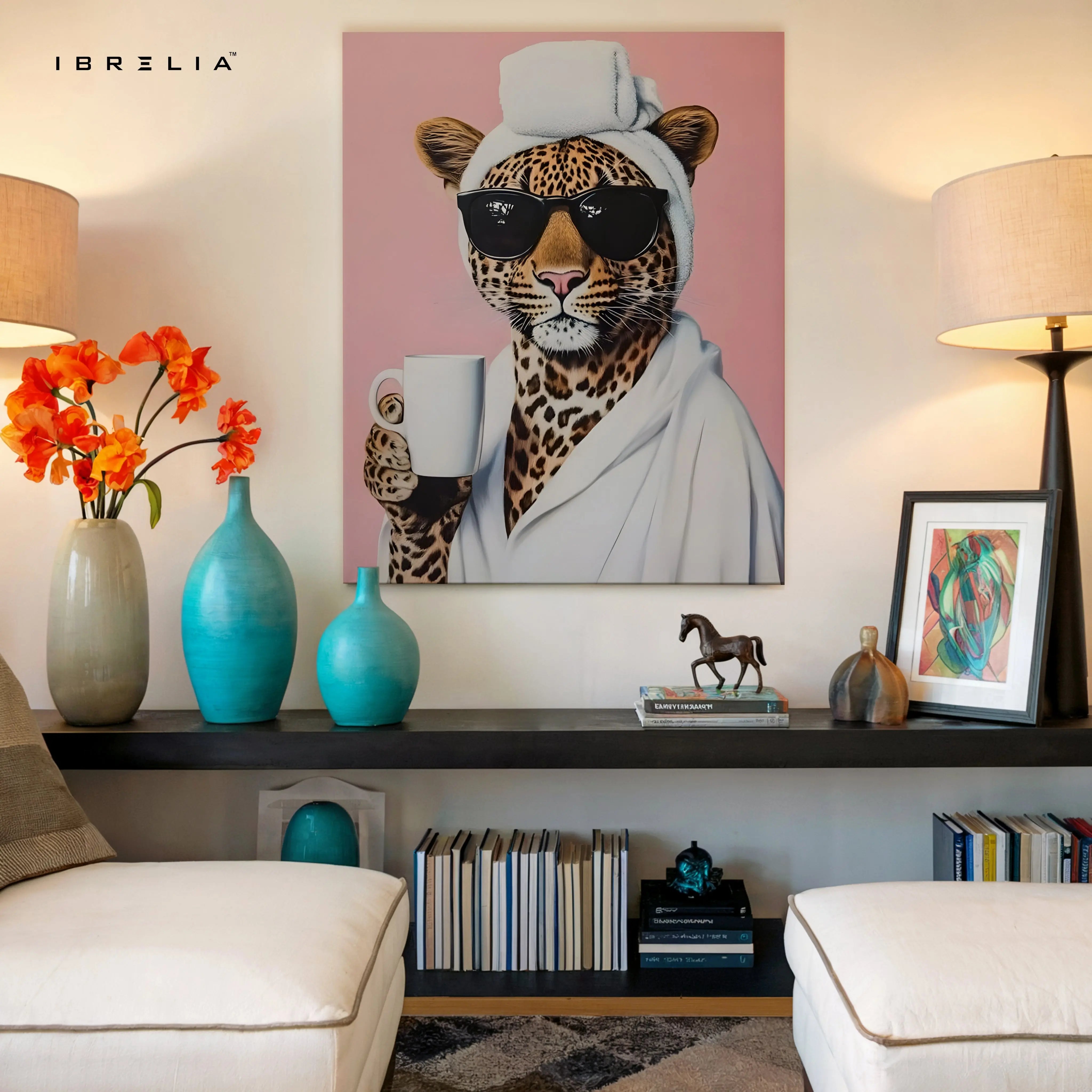 Morning Chic Leopard Art – 4K Ultra Wrap Frame Wall Art in Pakistan | IBRELIA™ IBRELIA