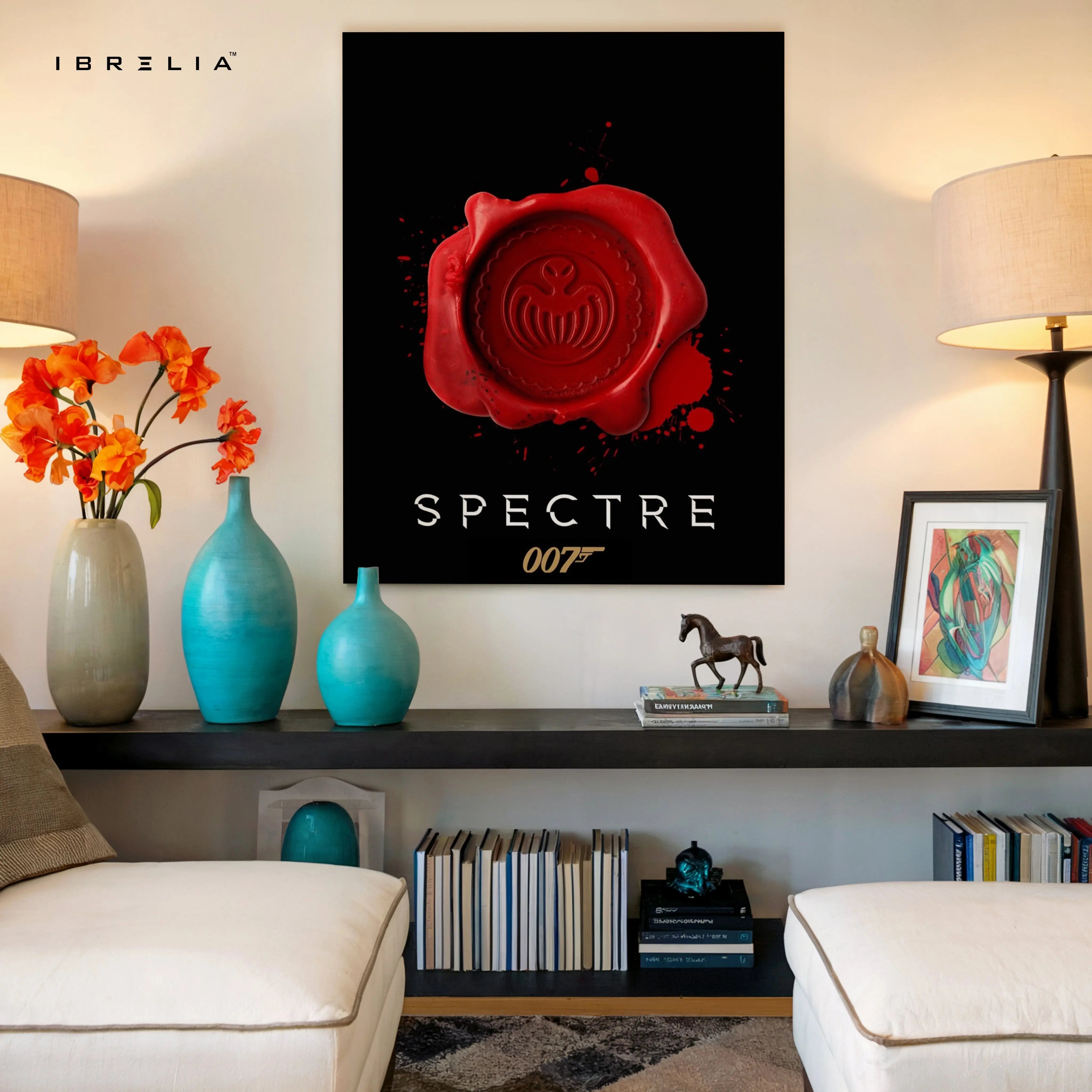 Spectre Code Red – Cinematic Spy Noir Art | 4K Ultra Wrap Frame Wall Art in Pakistan | IBRELIA™ IBRELIA