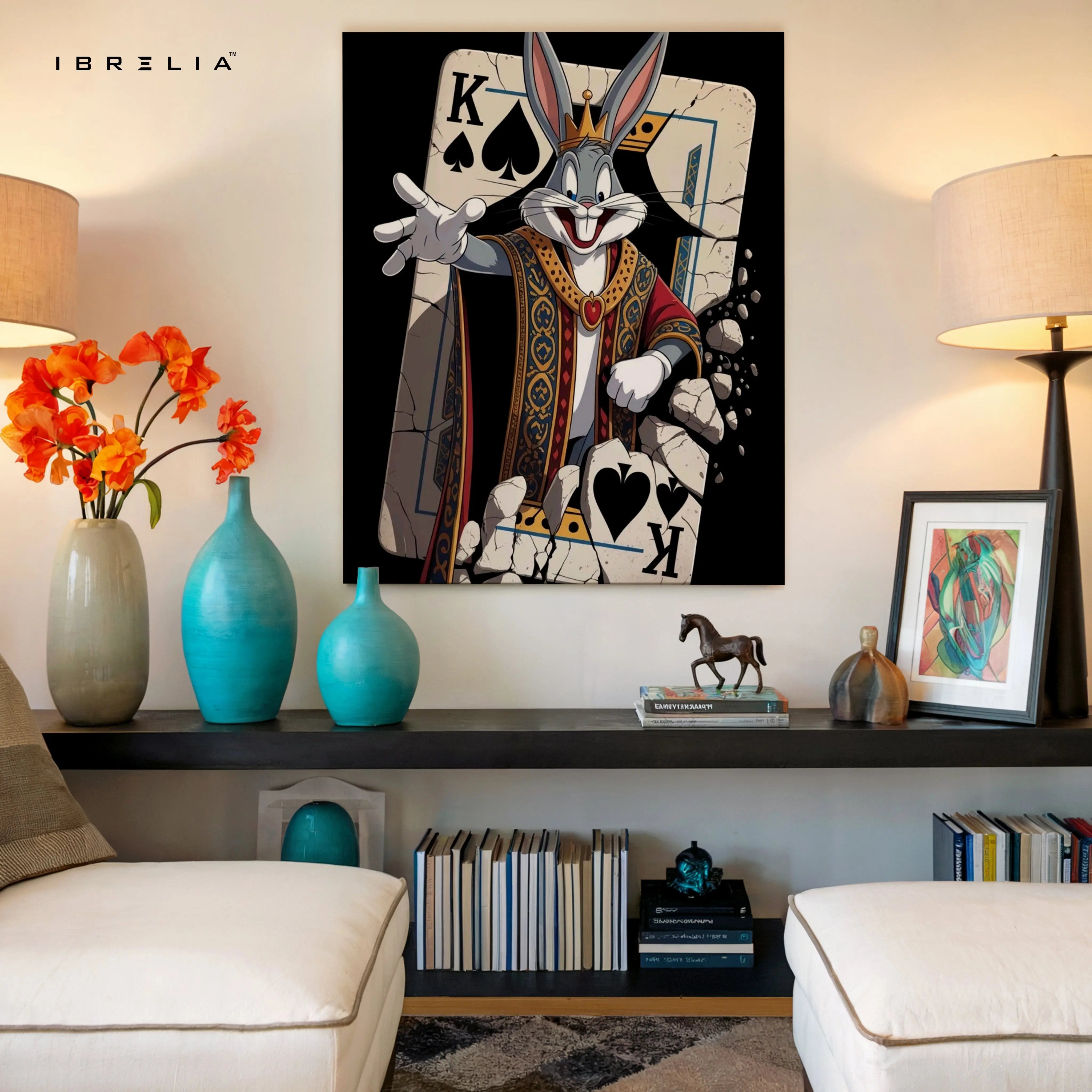 Bugs Bunny King of Spades Art – 4K Ultra Wrap Frame Wall Art in Pakistan | IBRELIA™ IBRELIA