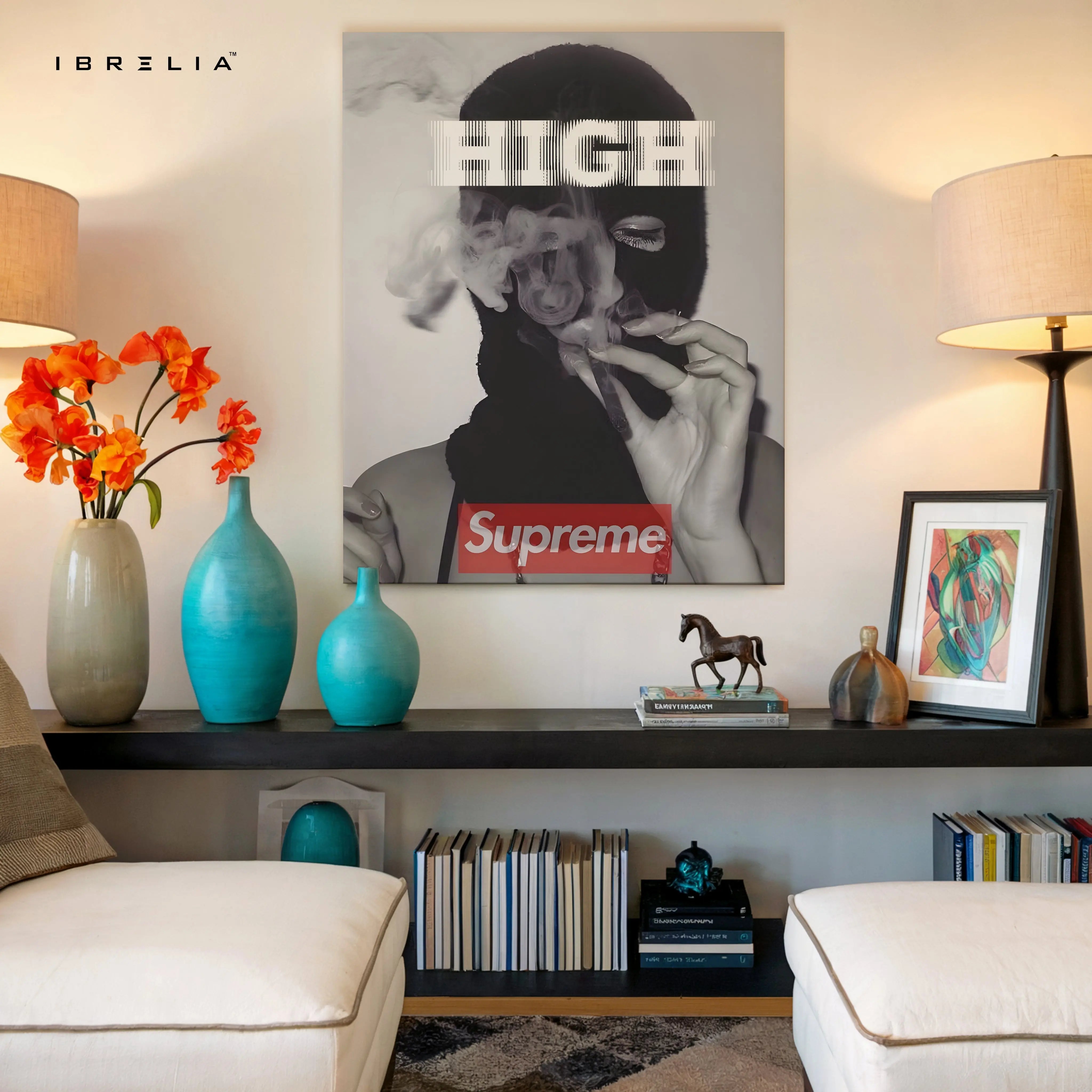 High Street Rebel Mask Art – 4K Ultra Wrap Frame Wall Art in Pakistan | IBRELIA™ IBRELIA