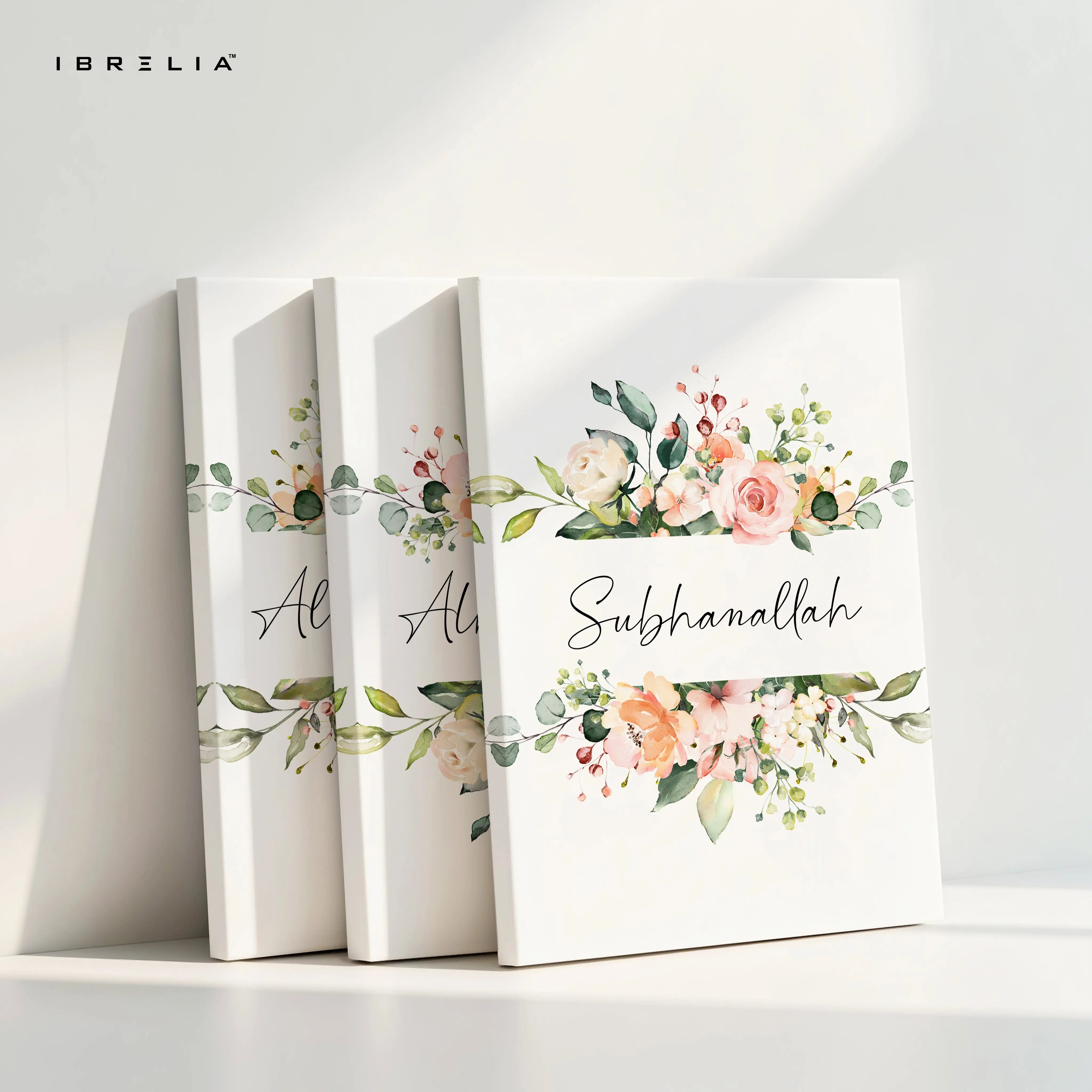 SubhanAllah Alhamdulillah Allahu Akbar Floral 3 Panel Islamic 4K Ultra HD Wall Art in Pakistan | IBRELIA™ IBRELIA