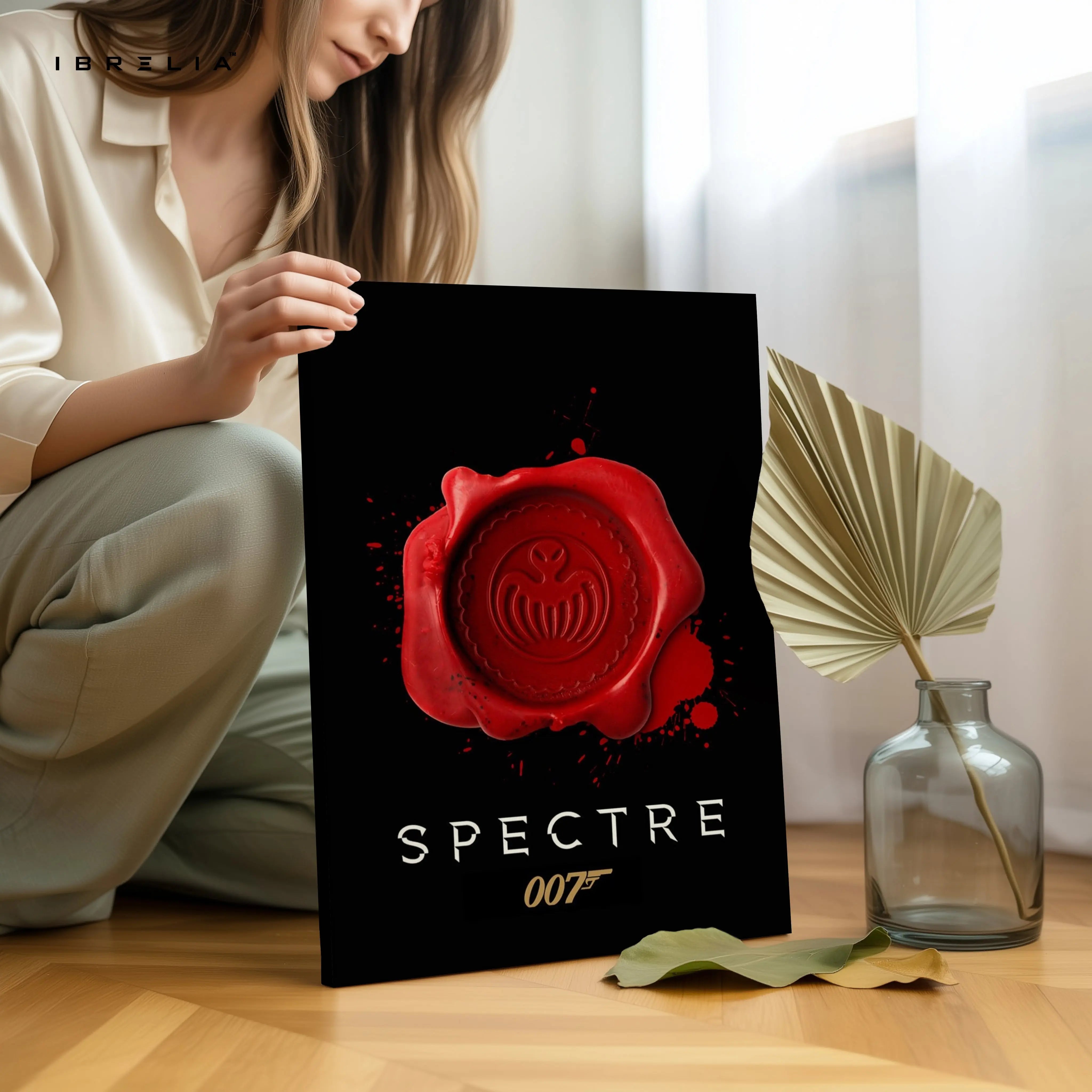 Spectre Code Red – Cinematic Spy Noir Art | 4K Ultra Wrap Frame Wall Art in Pakistan | IBRELIA™ IBRELIA