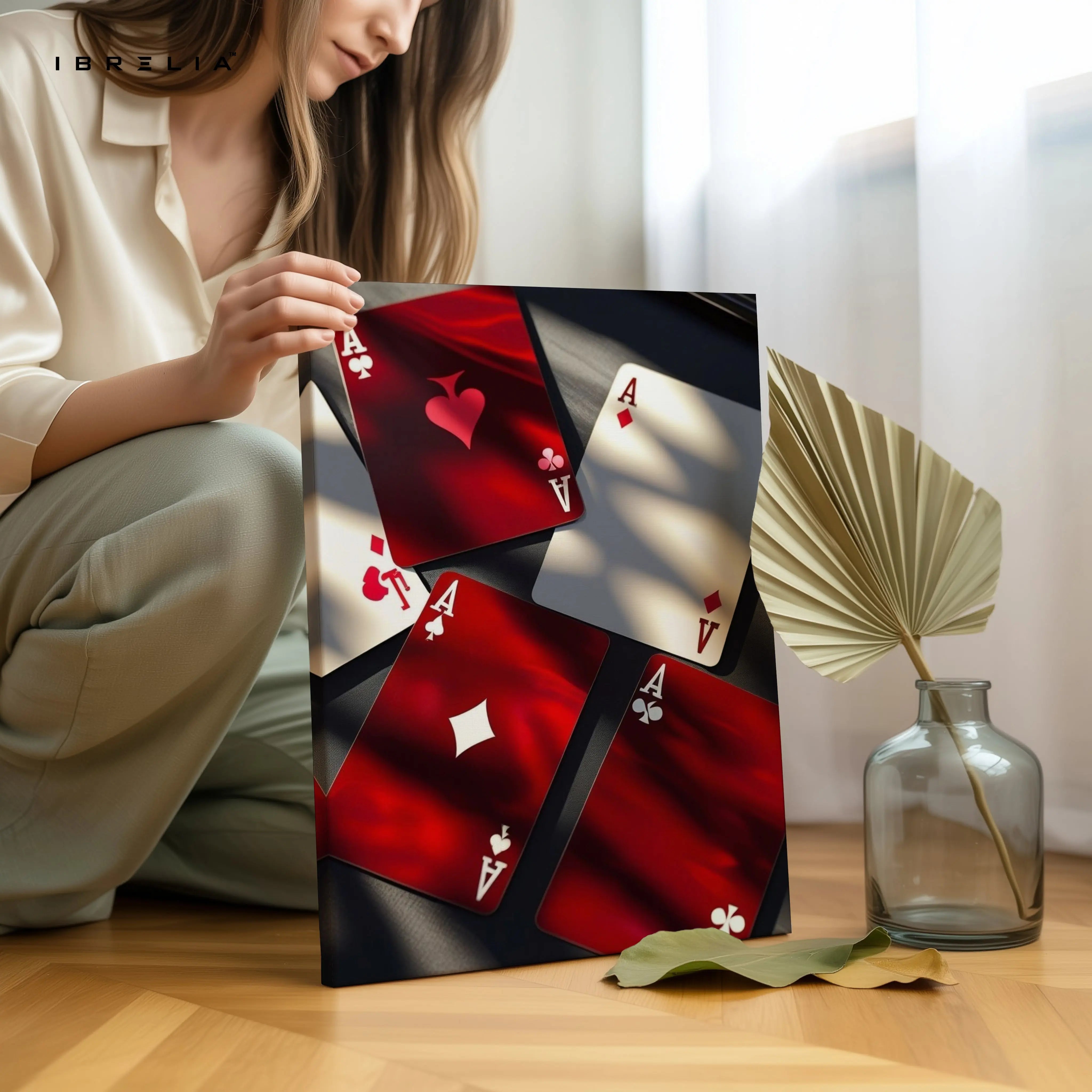 Ace of Power Playing Cards Art – 4K Ultra Wrap Frame Wall Art in Pakistan | IBRELIA™ IBRELIA