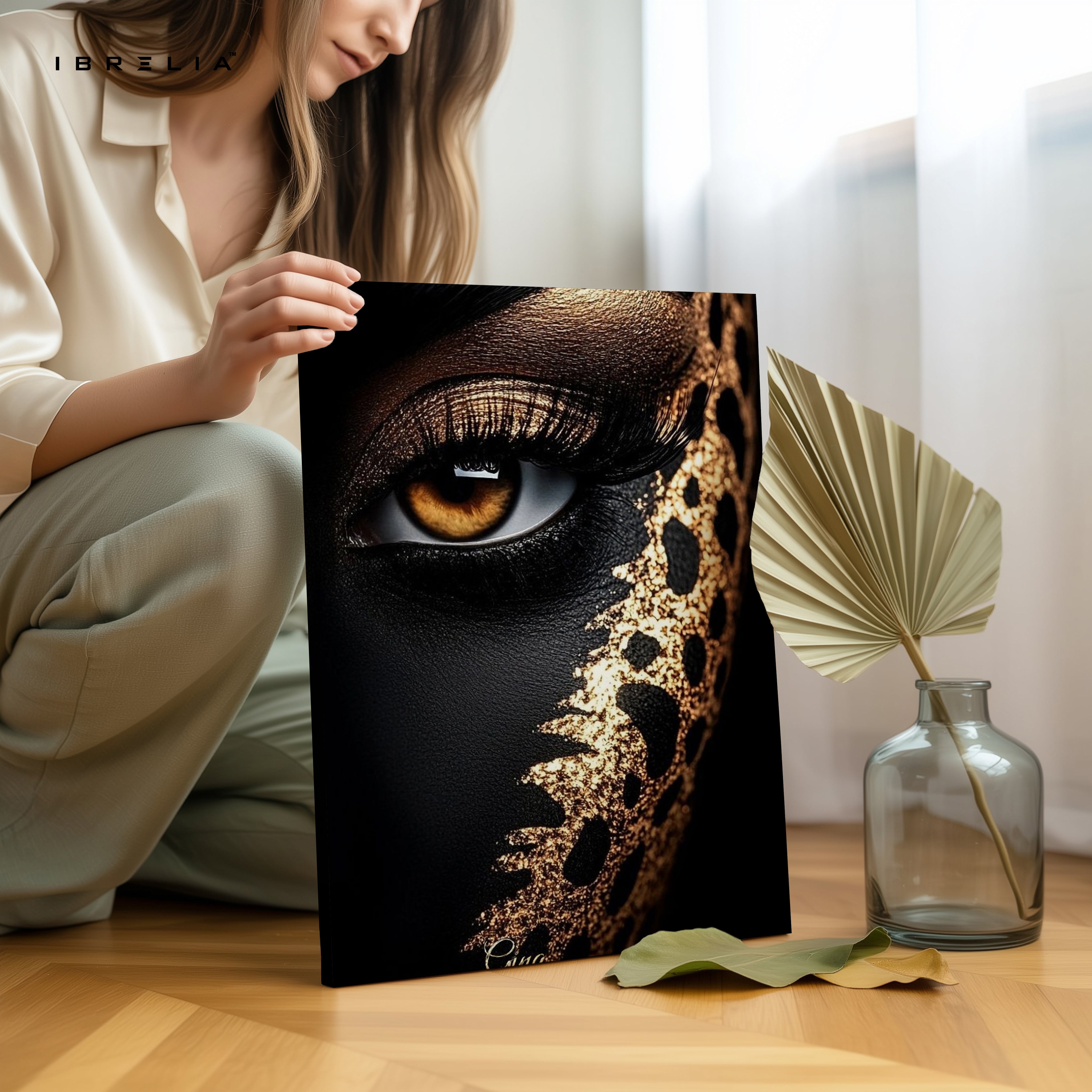 Leopard Gaze Luxury Portrait Art – 4K Ultra Wrap Frame Wall Art in Pakistan | IBRELIA™