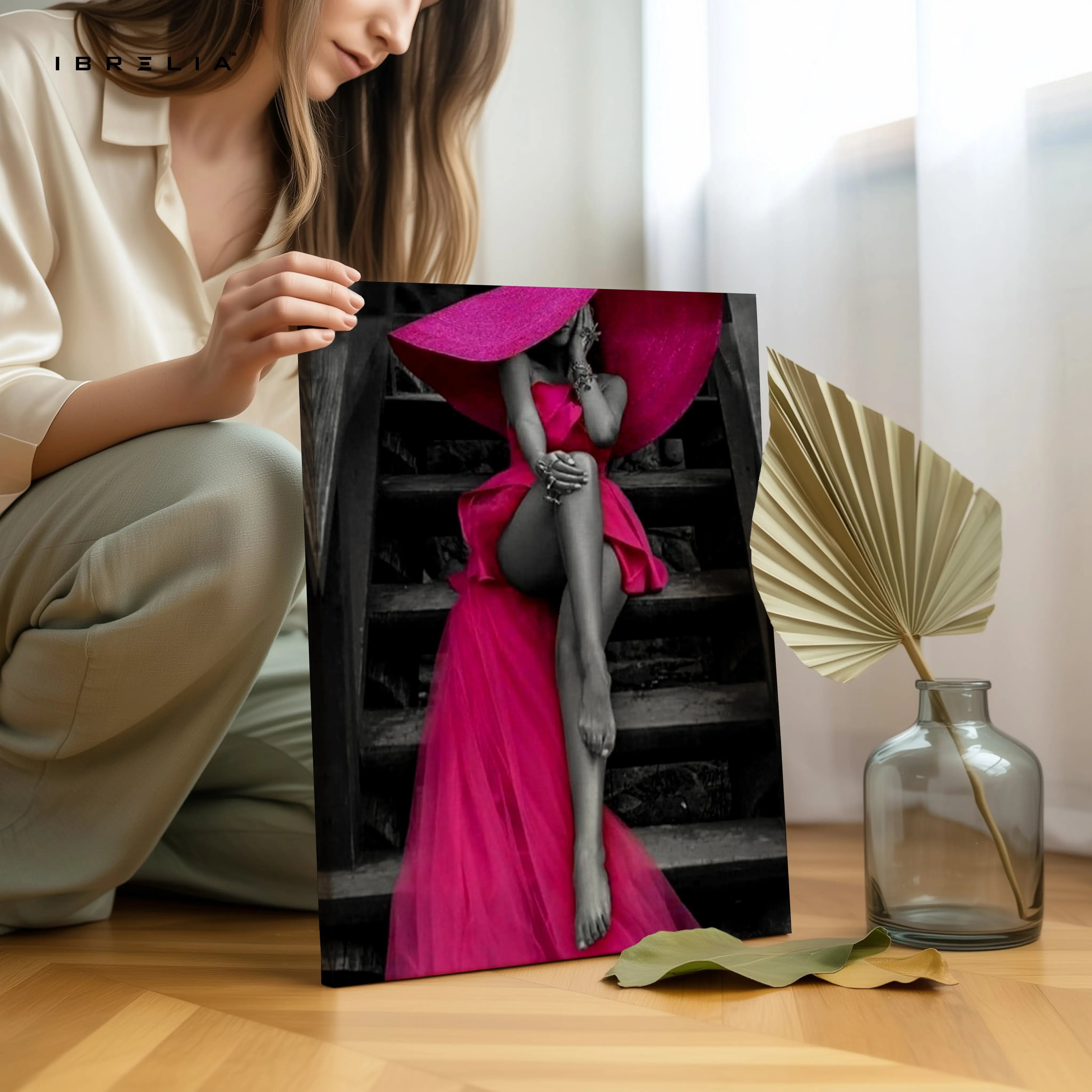 Fuchsia Elegance Couture Art – 4K Ultra Wrap Frame Wall Art in Pakistan | IBRELIA™ IBRELIA