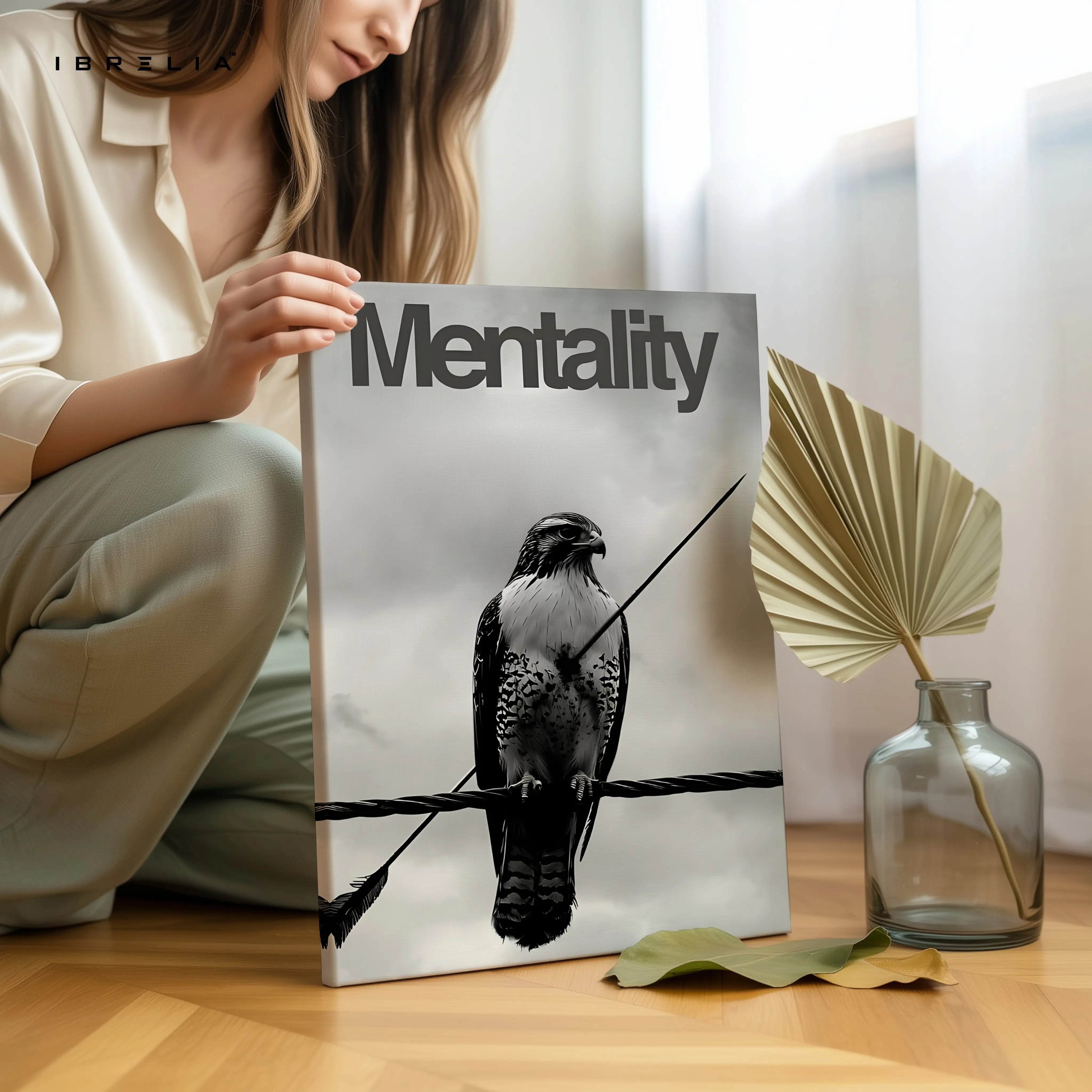 Mentality Hawk Minimal Art – 4K Ultra Wrap Frame Wall Art in Pakistan | IBRELIA™ IBRELIA