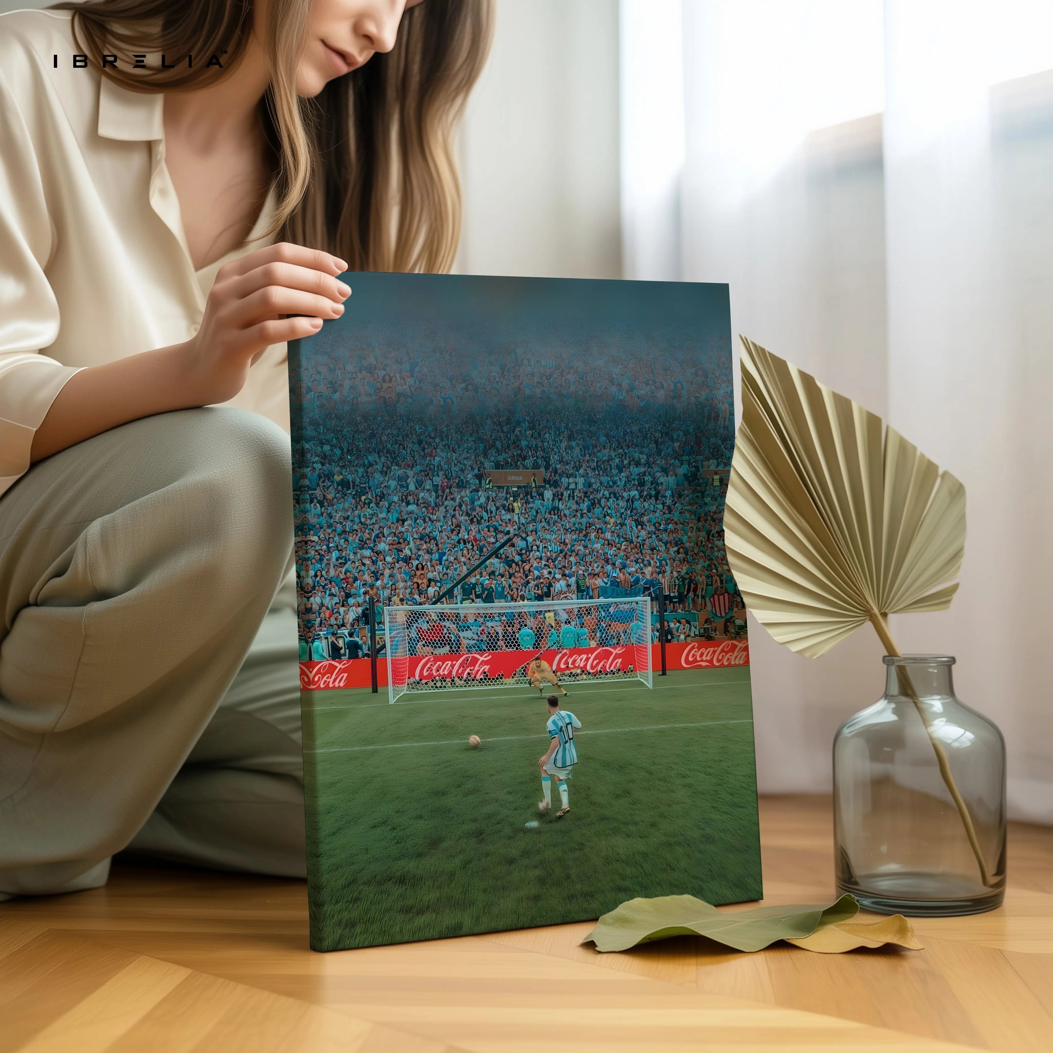Lionel Messi Iconic Penalty Moment Argentina Art – 4K Ultra Wrap Frame Wall Art in Pakistan | IBRELIA™ IBRELIA