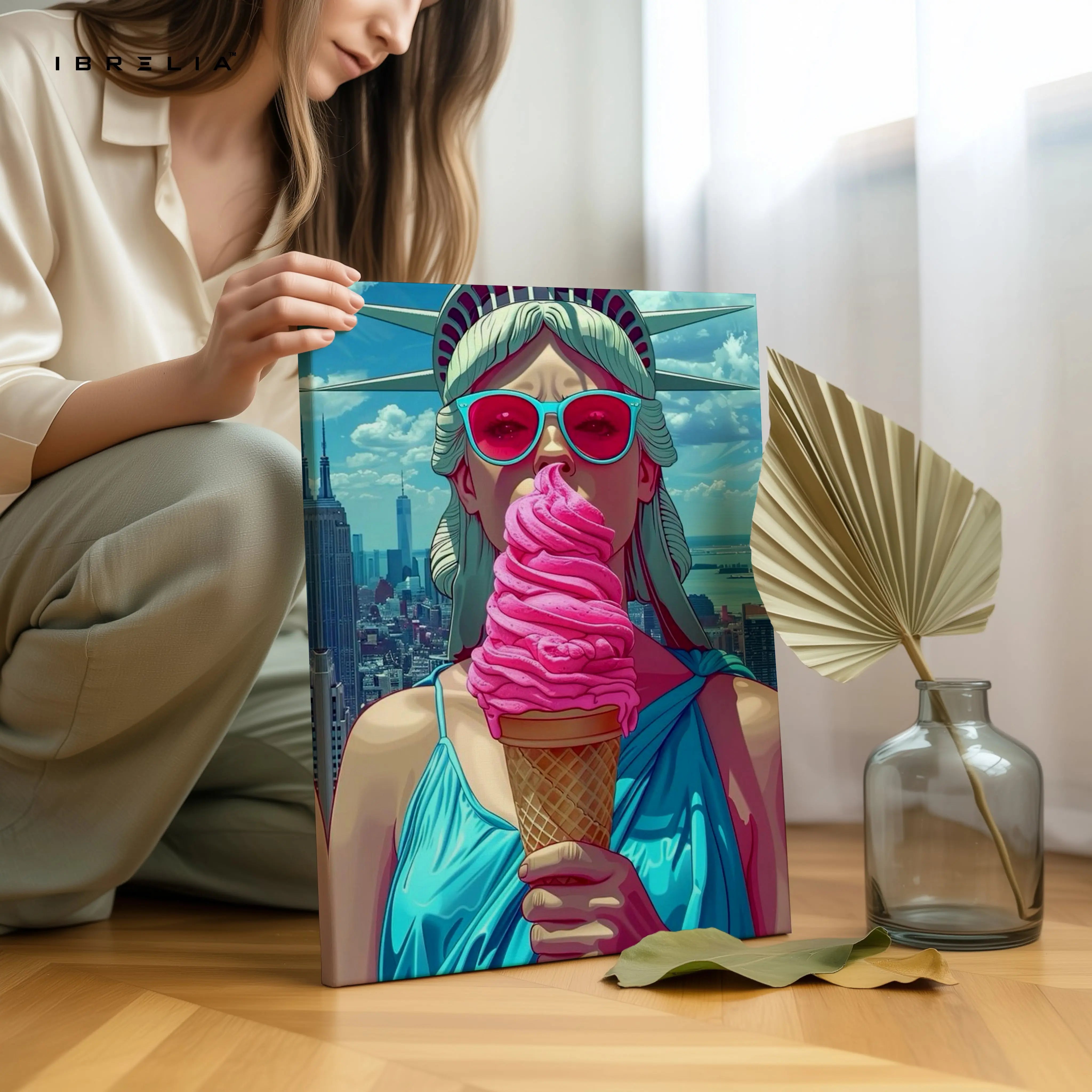Liberty Pop Aesthetic – 4K Ultra Wrap Frame Pop Art Wall Art | IBRELIA™ IBRELIA