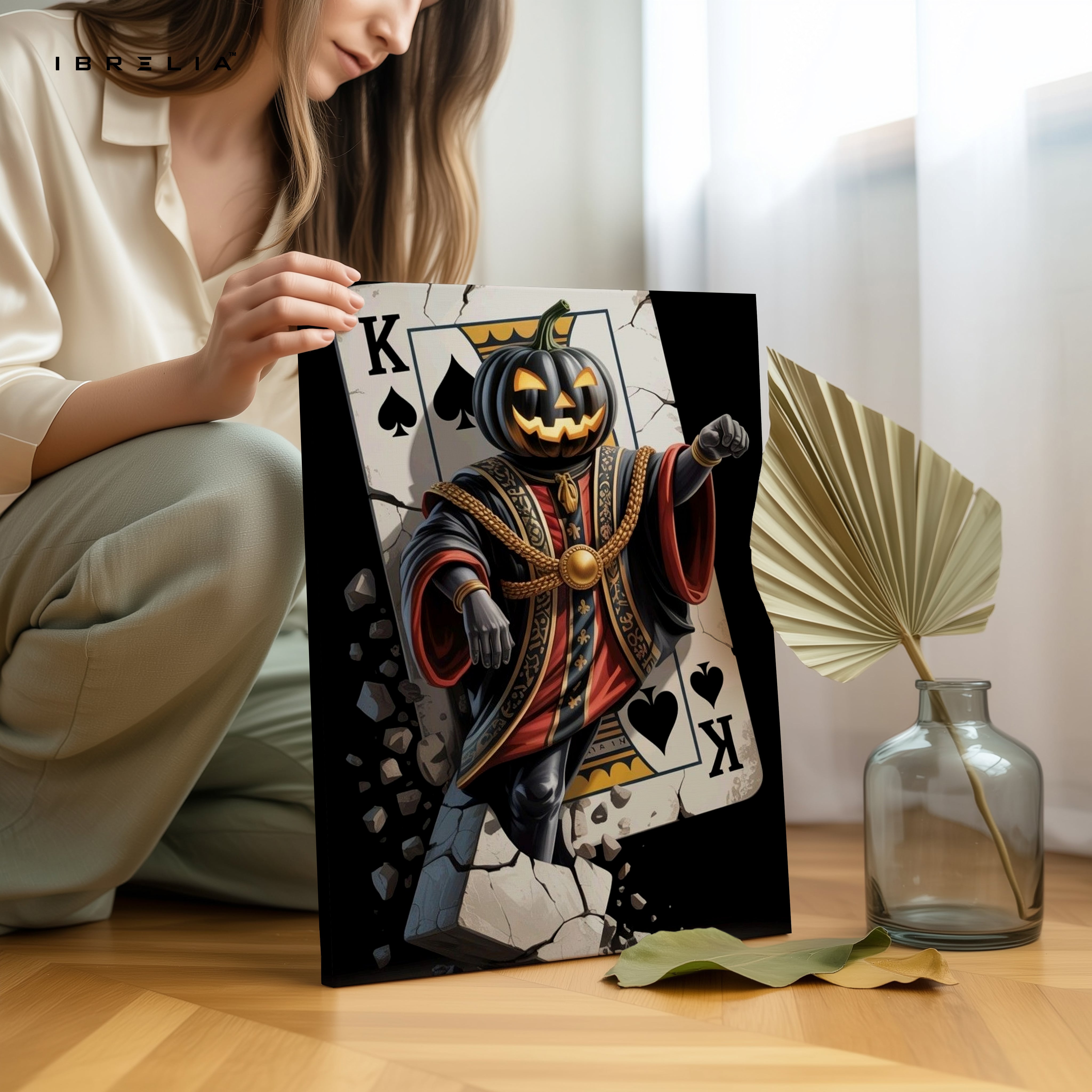Pumpkin King of Spades Art – 4K Ultra Wrap Frame Wall Art in Pakistan | IBRELIA™
