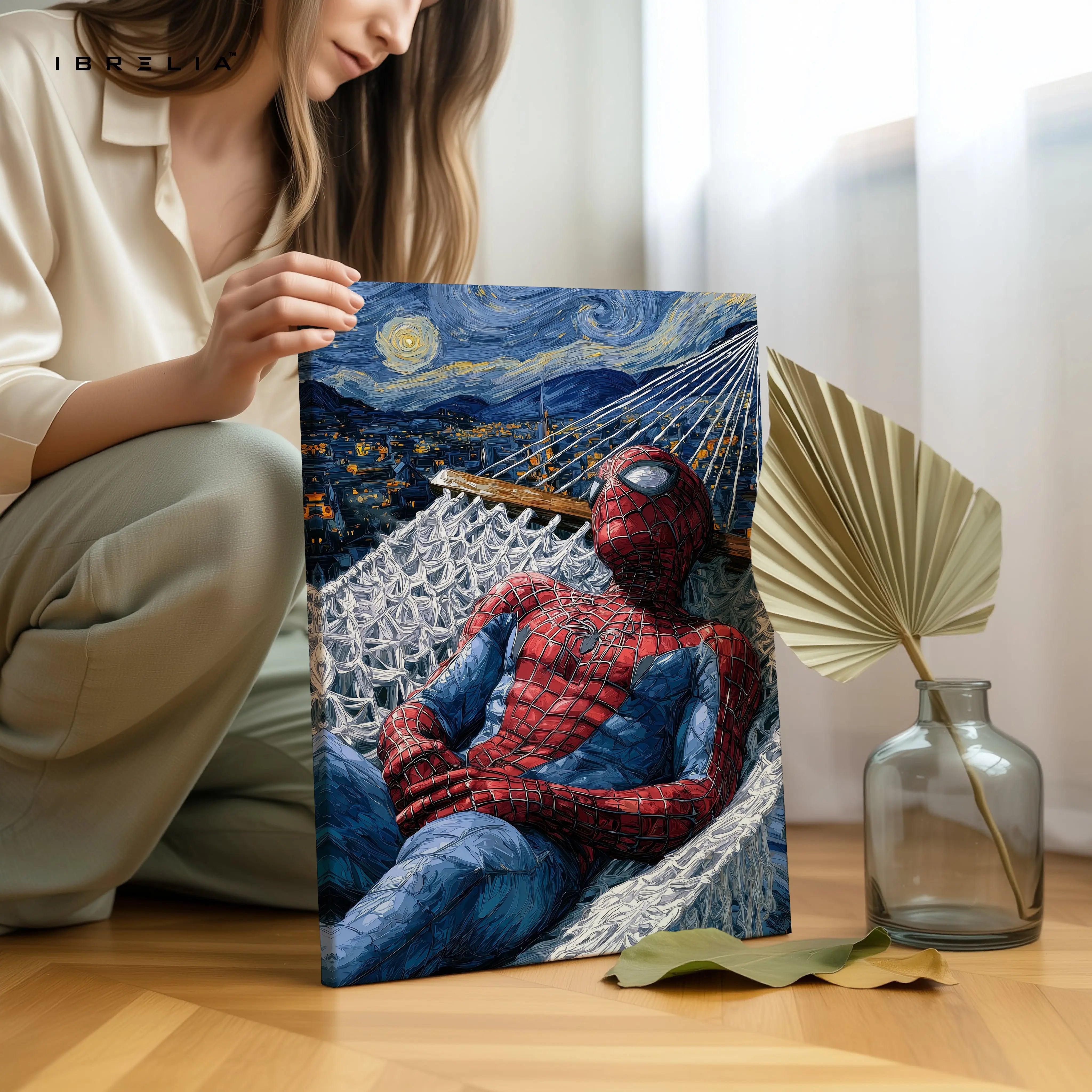 Spider-Man Starry Night Fusion Art – 4K Ultra Wrap Frame Wall Art in Pakistan | IBRELIA™ IBRELIA