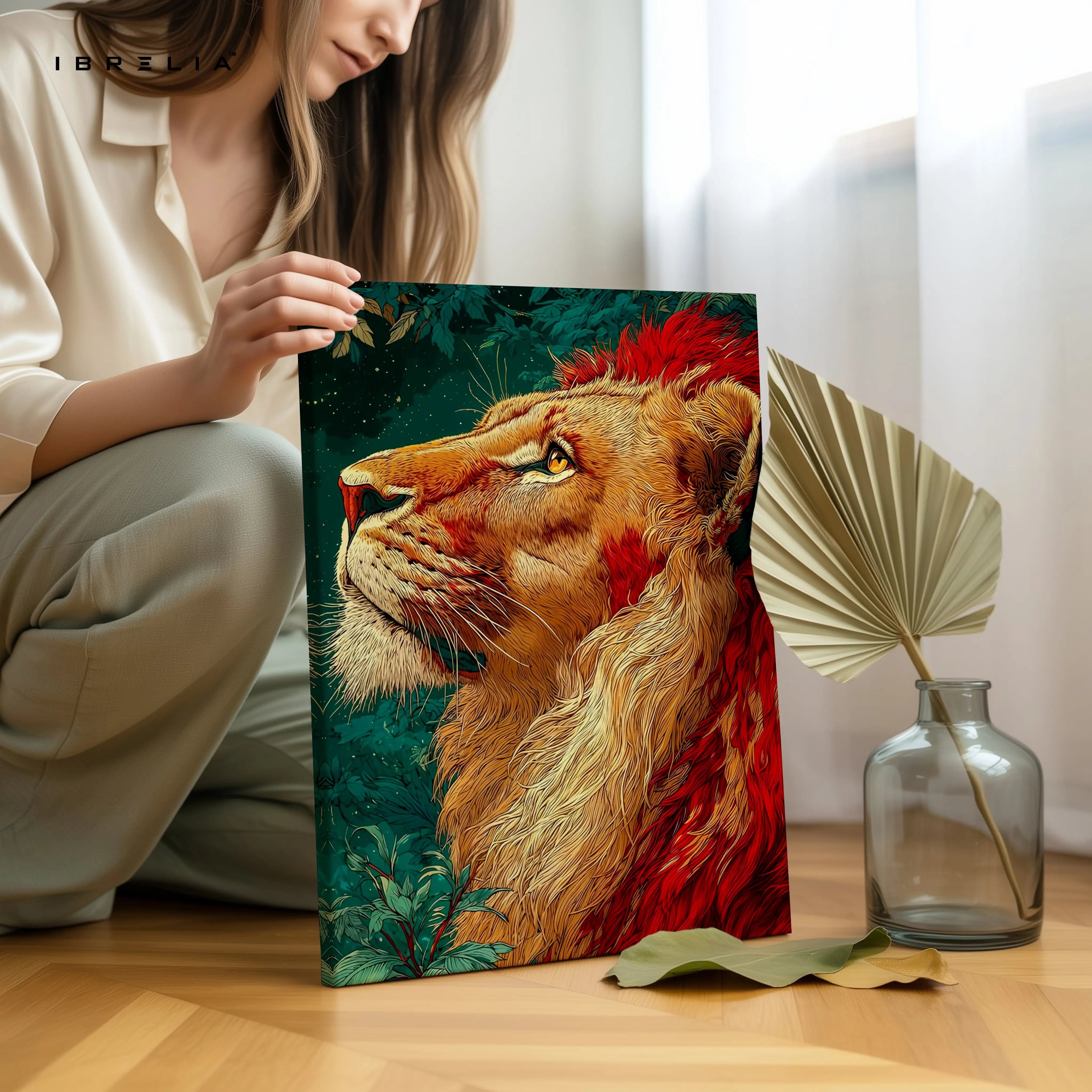 Majestic Lion Royal Art – 4K Ultra Wrap Frame Wall Art in Pakistan | IBRELIA™ IBRELIA
