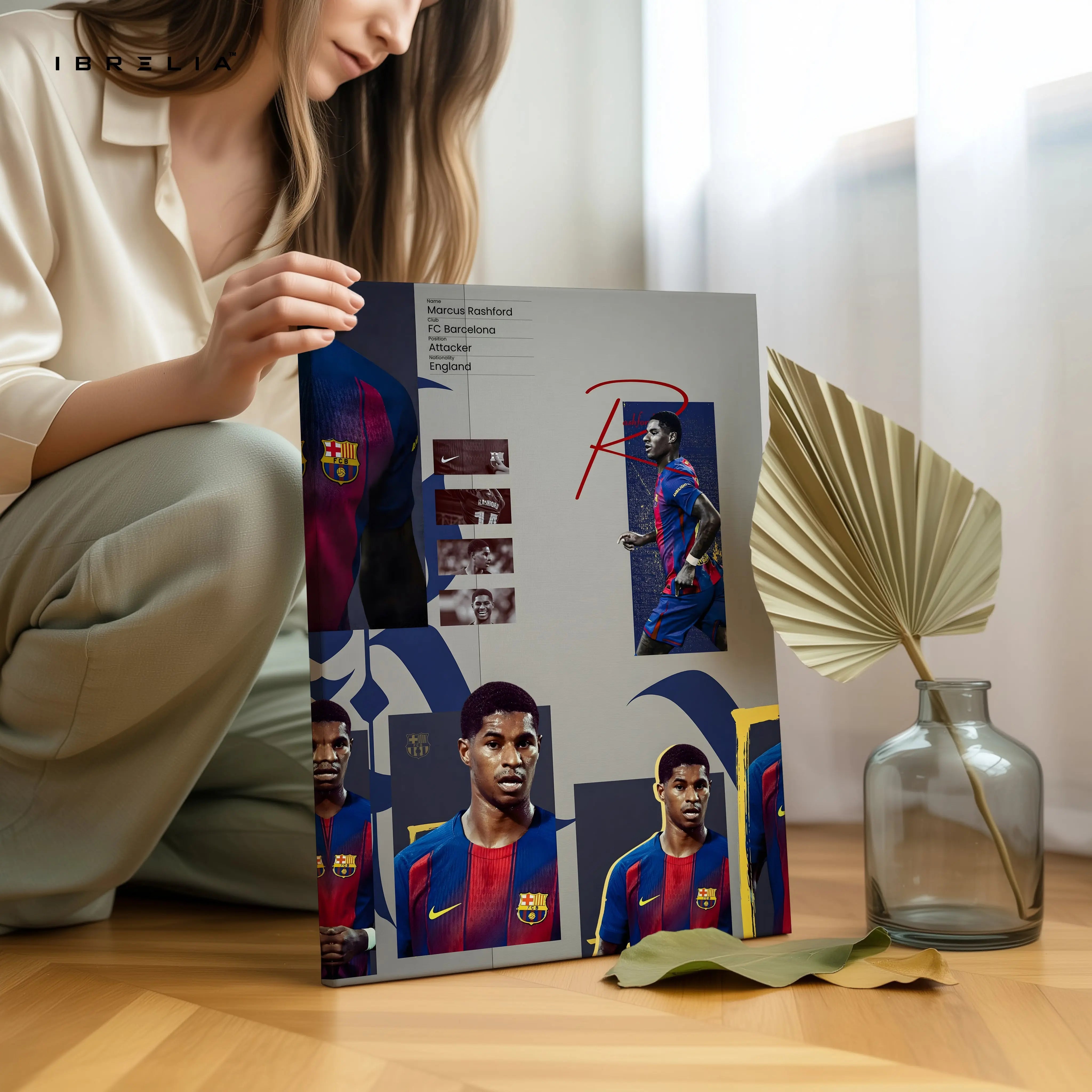 Marcus Rashford FC Barcelona Concept Art – 4K Ultra Wrap Frame Wall Art in Pakistan | IBRELIA™ IBRELIA