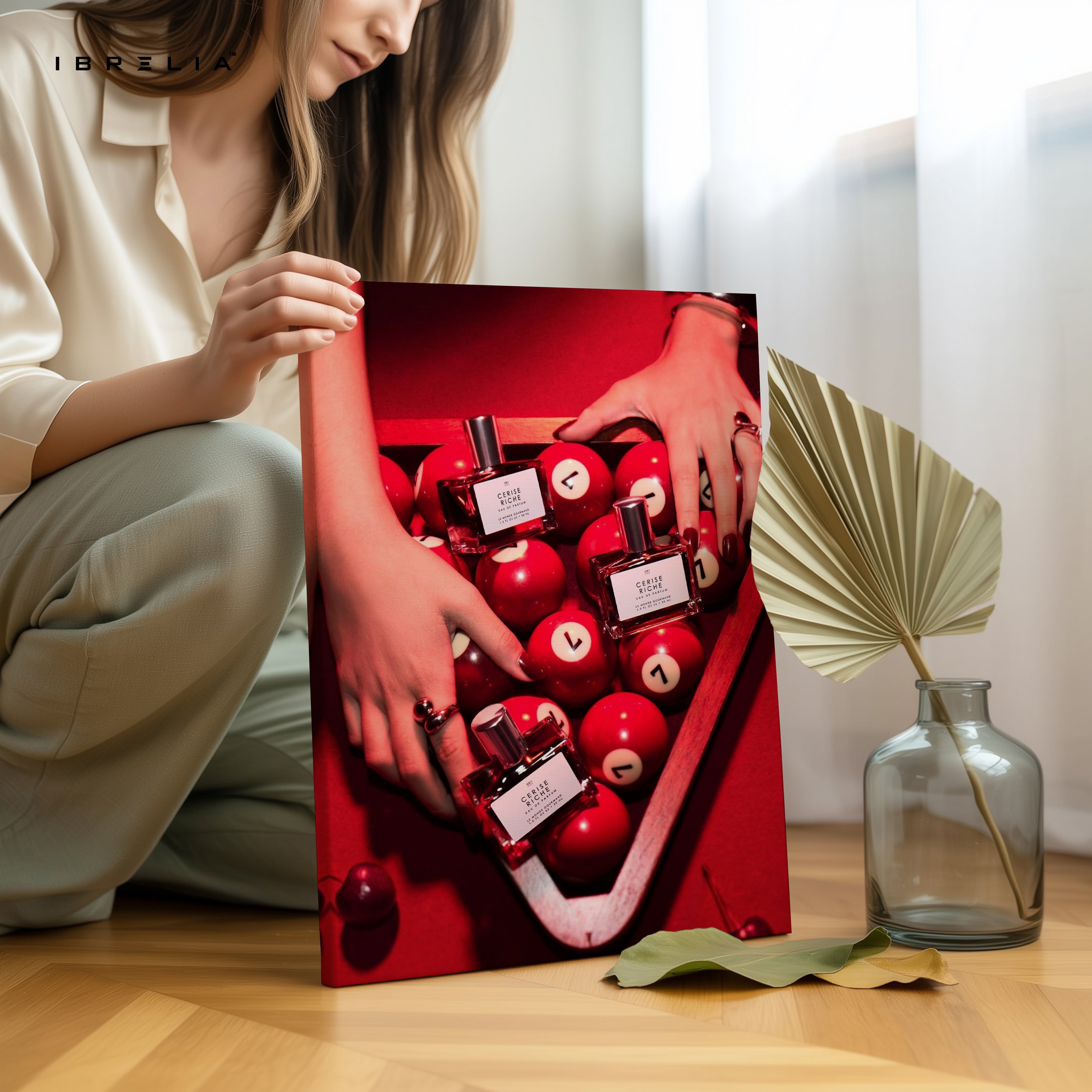 Crimson Desire Pool Noir Art – 4K Ultra Wrap Frame Wall Art in Pakistan | IBRELIA™