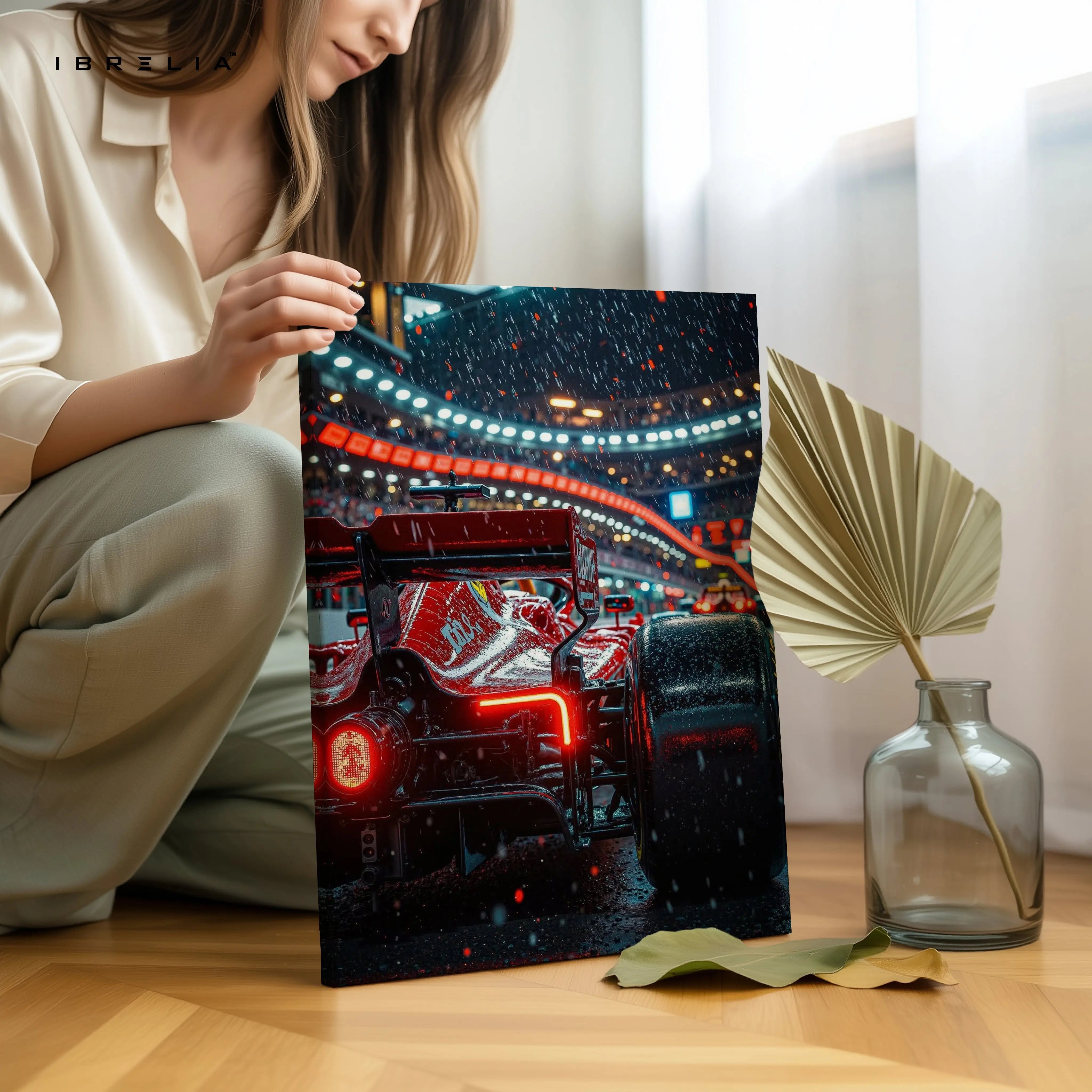 Formula 1 Night Race Rear View Art – 4K Ultra Wrap Frame Wall Art in Pakistan | IBRELIA™ IBRELIA