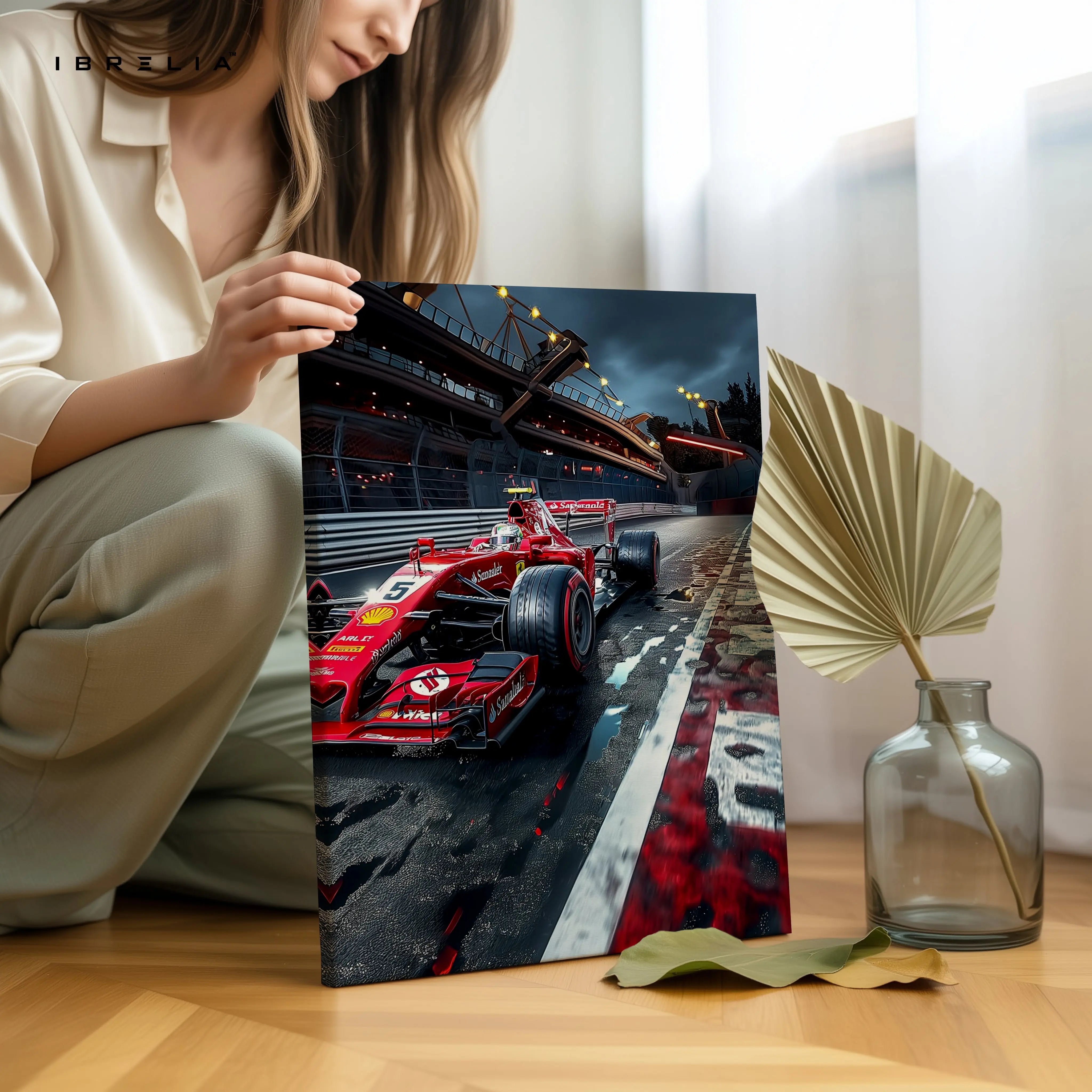 Formula 1 Night Race Speed Art – High-Adrenaline Motorsport Wall Art | 4K Ultra Wrap Frame Wall Art in Pakistan | IBRELIA™ IBRELIA
