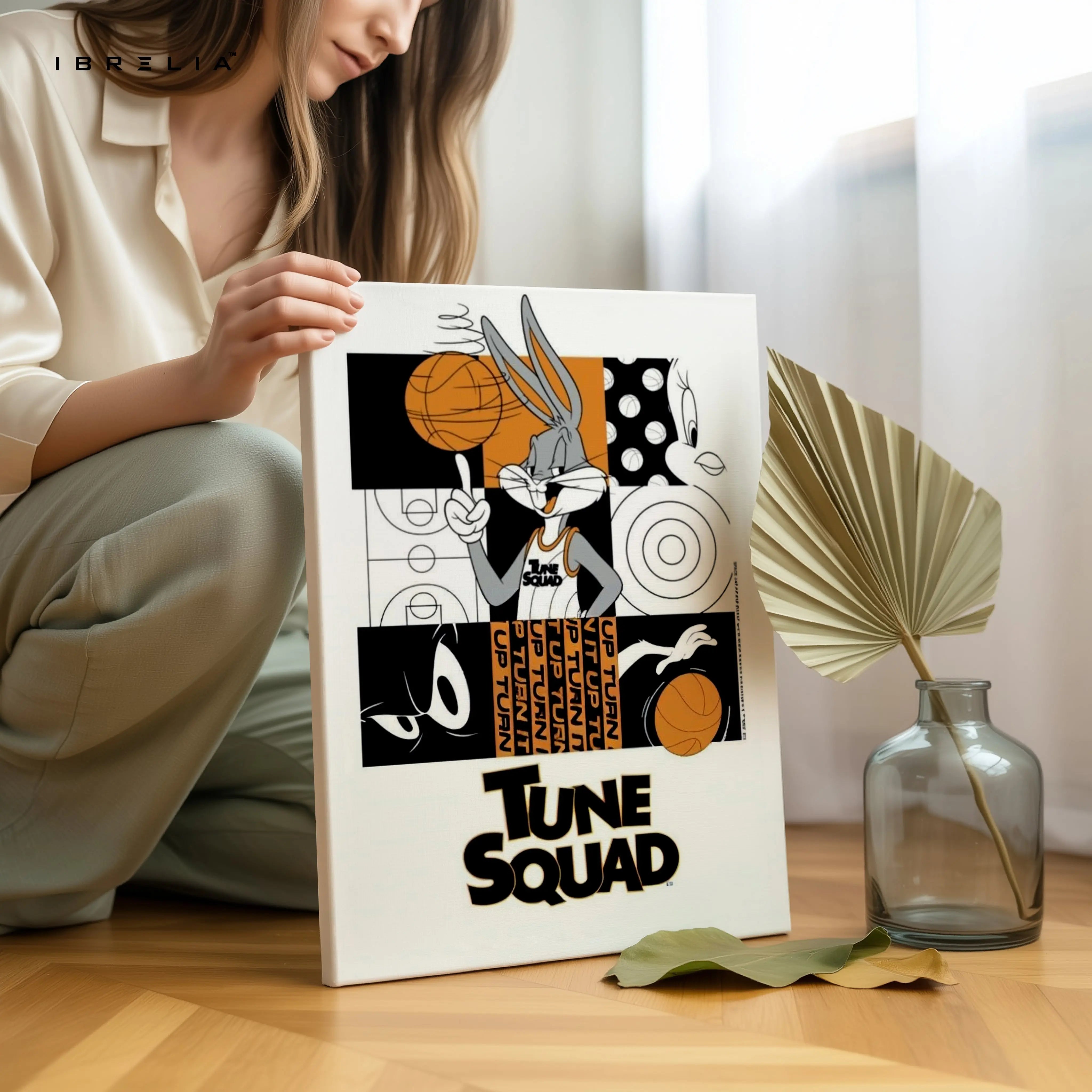 Tune Squad Basketball Pop Art – Iconic Cartoon Sports Wall Art | 4K Ultra Wrap Frame Wall Art in Pakistan | IBRELIA™ IBRELIA