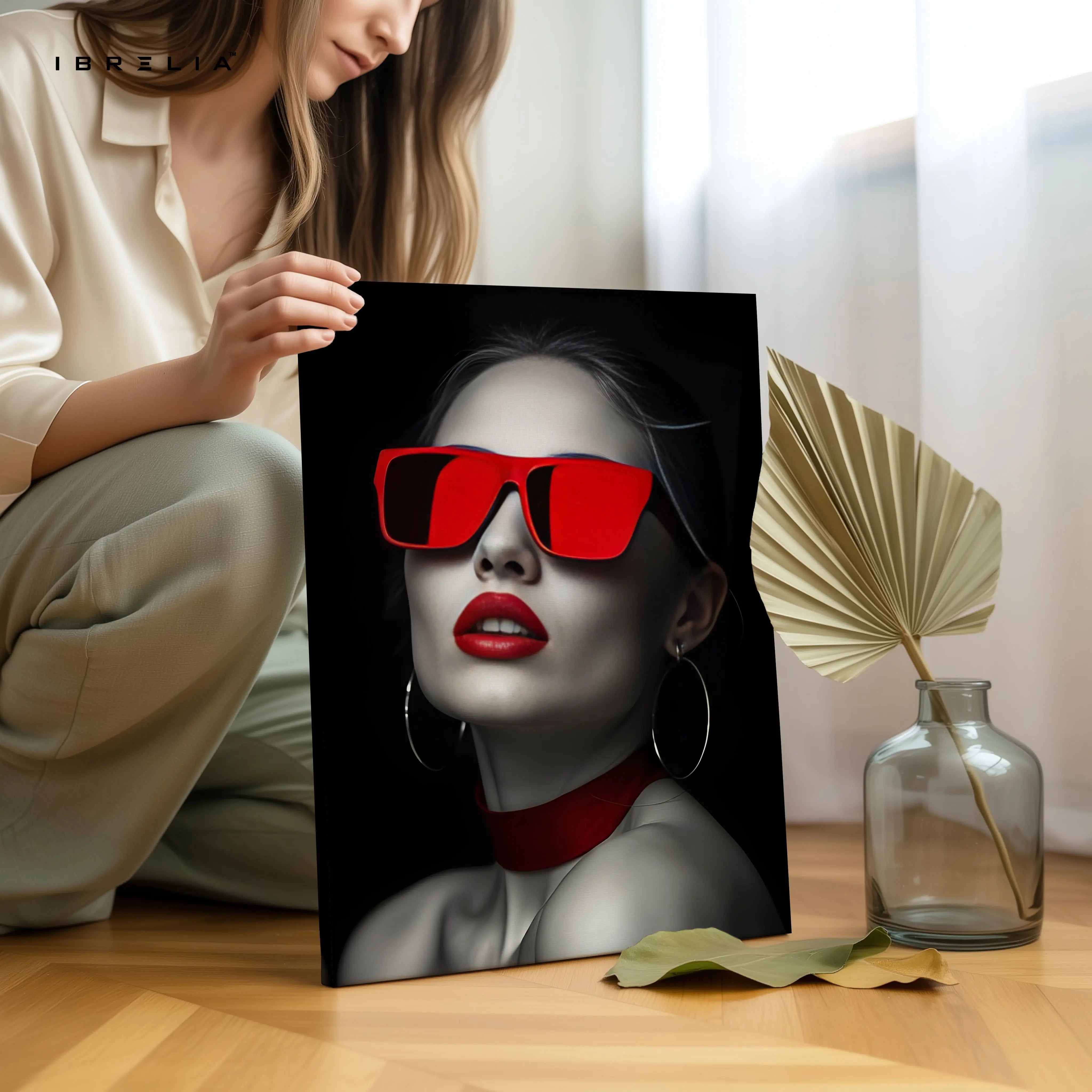 Scarlet Vision Glam Portrait – 4K Ultra Wrap Frame Wall Art in Pakistan | IBRELIA™ IBRELIA