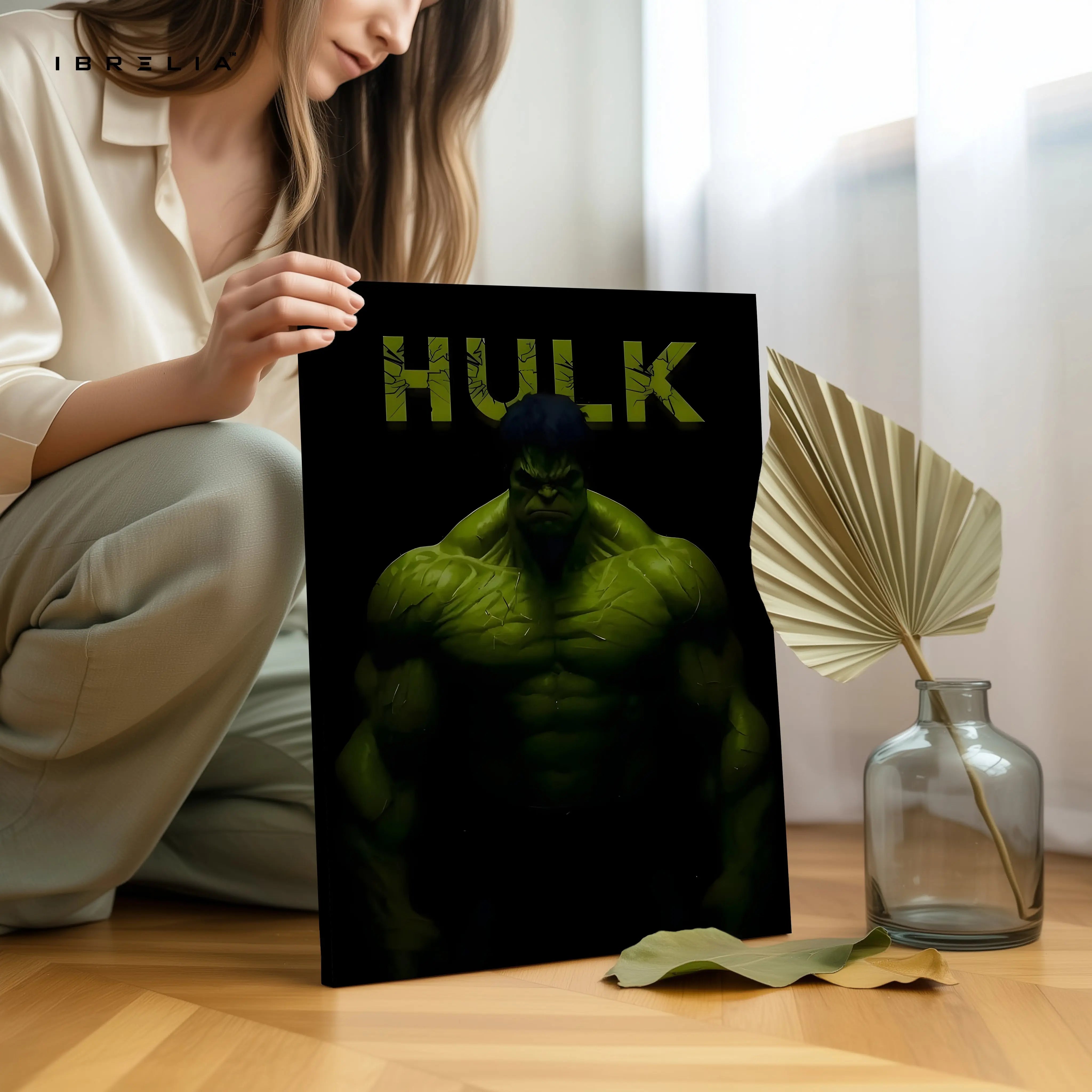 HULK Dark Power Portrait – 4K Ultra Wrap Frame Wall Art in Pakistan | IBRELIA™ IBRELIA