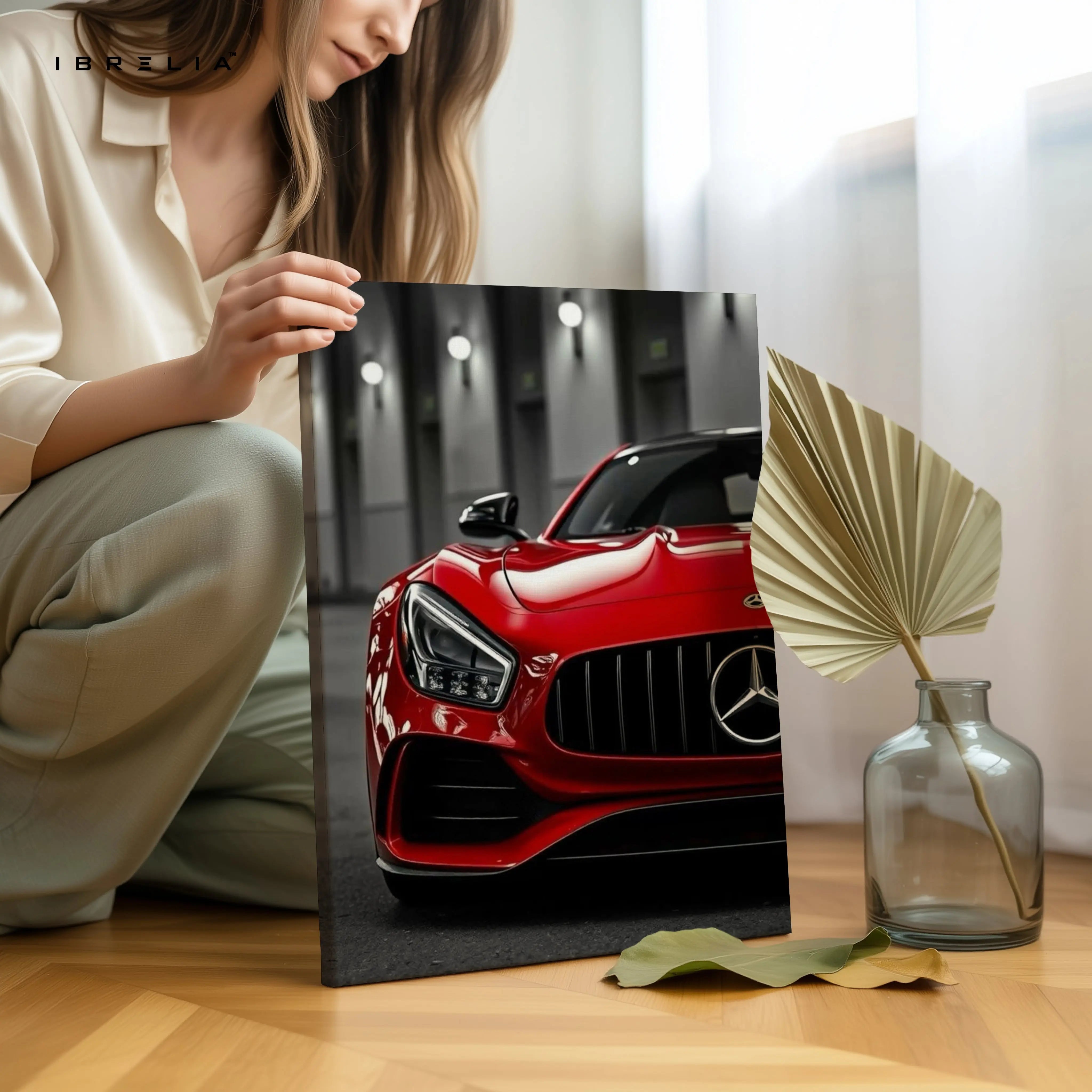 Red AMG Performance Front Art – 4K Ultra Wrap Frame Wall Art in Pakistan | IBRELIA™ IBRELIA