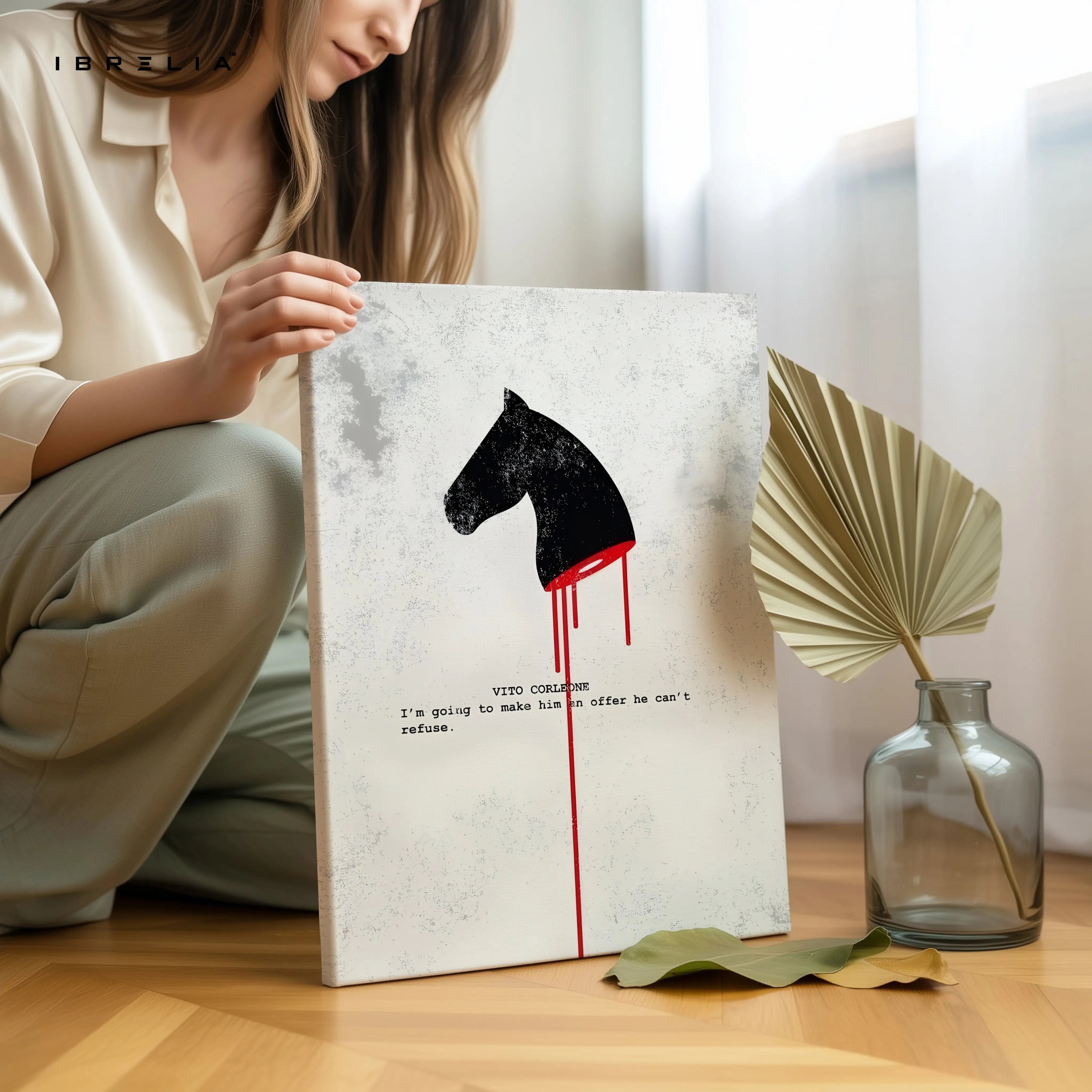 An Offer He Can’t Refuse – Minimal Mafia Quote Art | 4K Ultra Wrap Frame Wall Art in Pakistan | IBRELIA™ IBRELIA