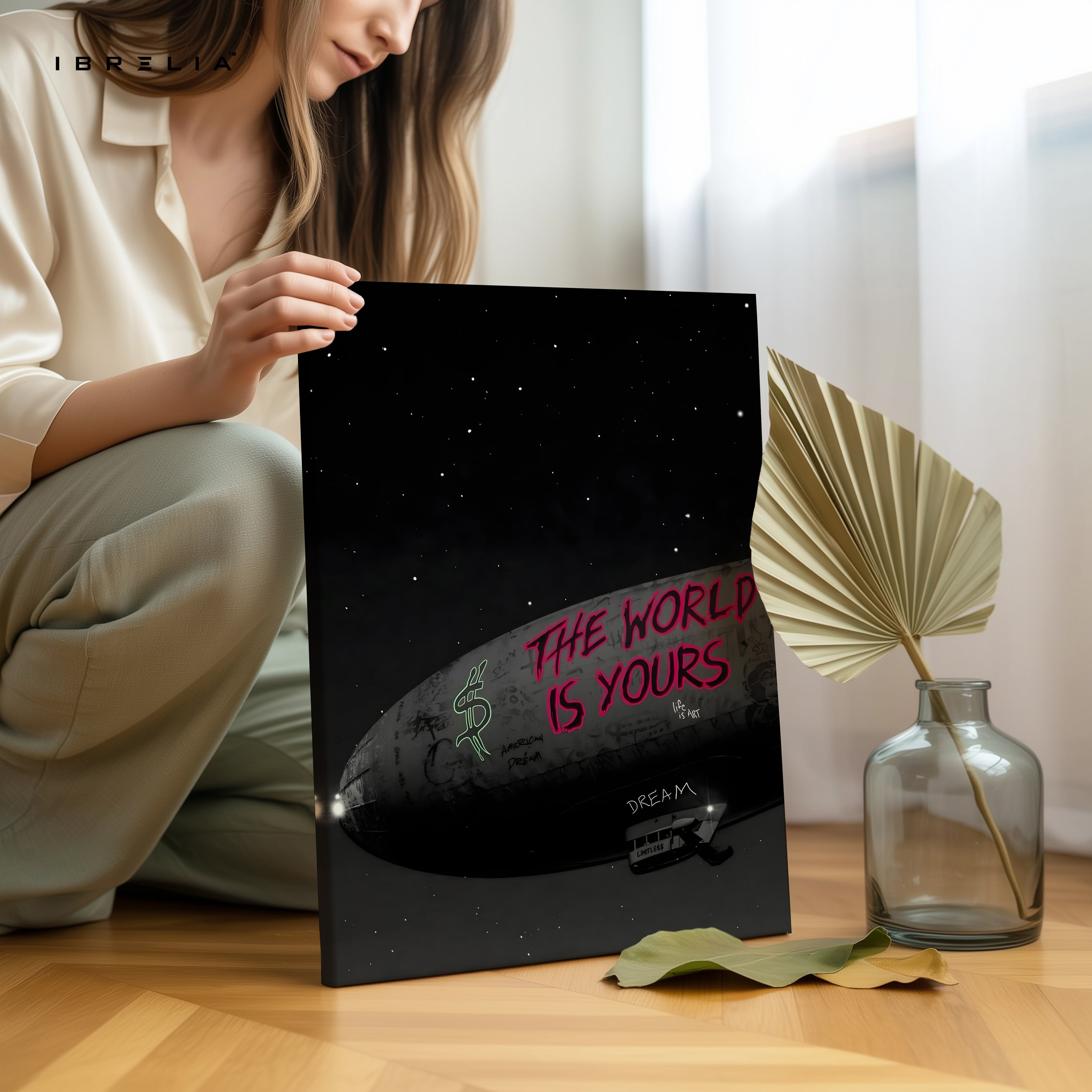 The World Is Yours Graffiti Dream Art – 4K Ultra Wrap Frame Wall Art in Pakistan | IBRELIA™