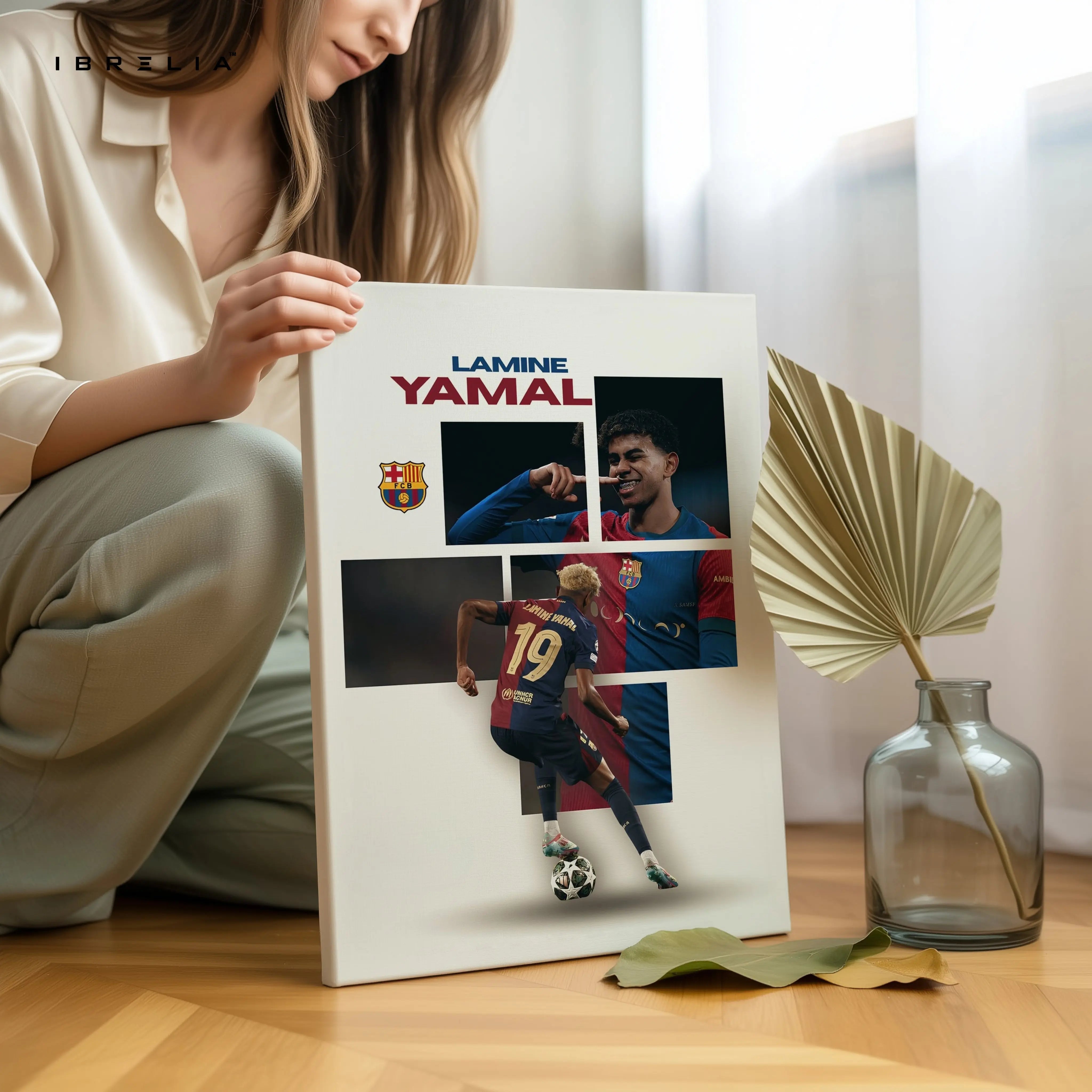 Lamine Yamal FC Barcelona Rising Star Art – 4K Ultra Wrap Frame Wall Art in Pakistan | IBRELIA™ IBRELIA