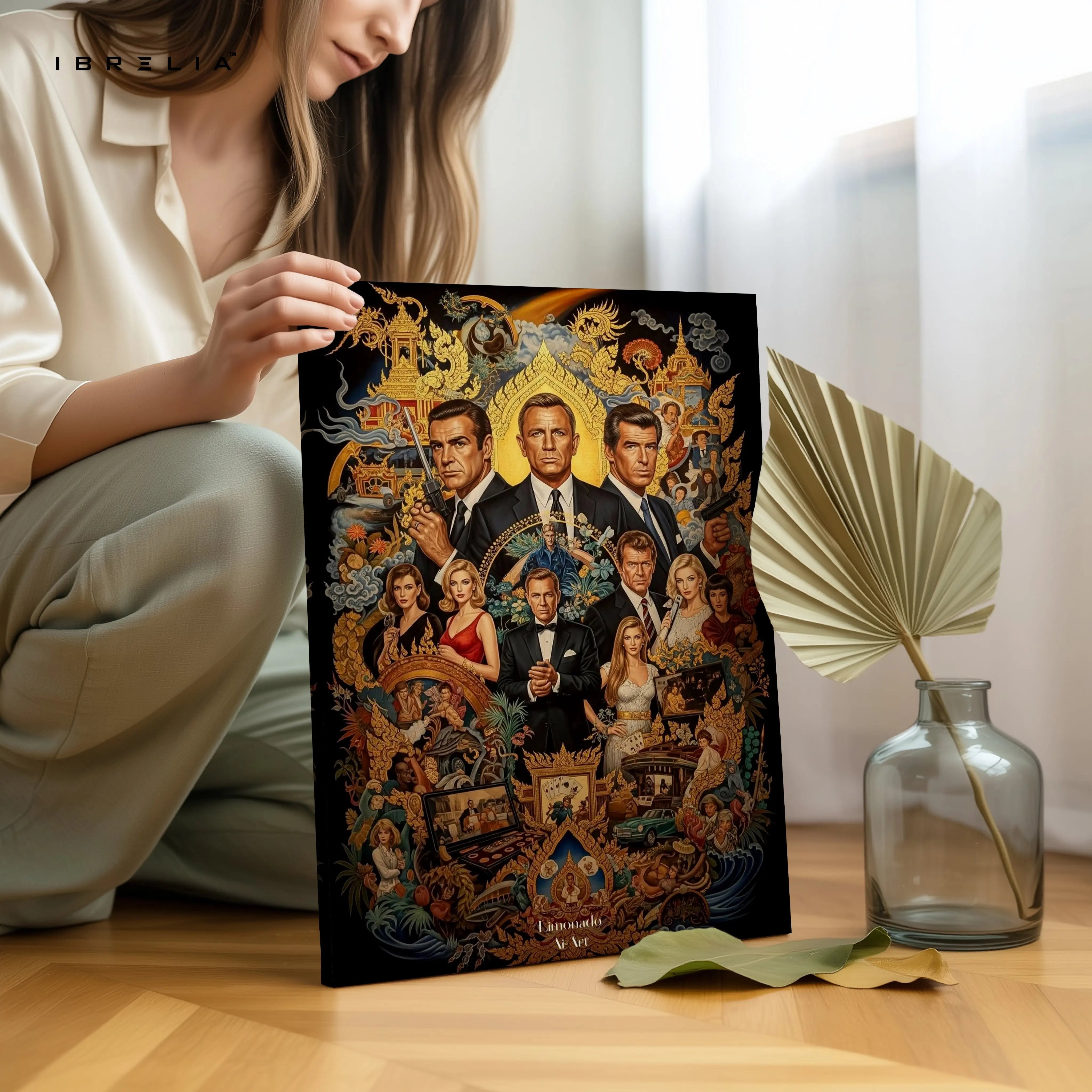 James Bond Legacy Collage – 007 Cinematic 4K Ultra Wrap Frame Wall Art in Pakistan | IBRELIA™ IBRELIA