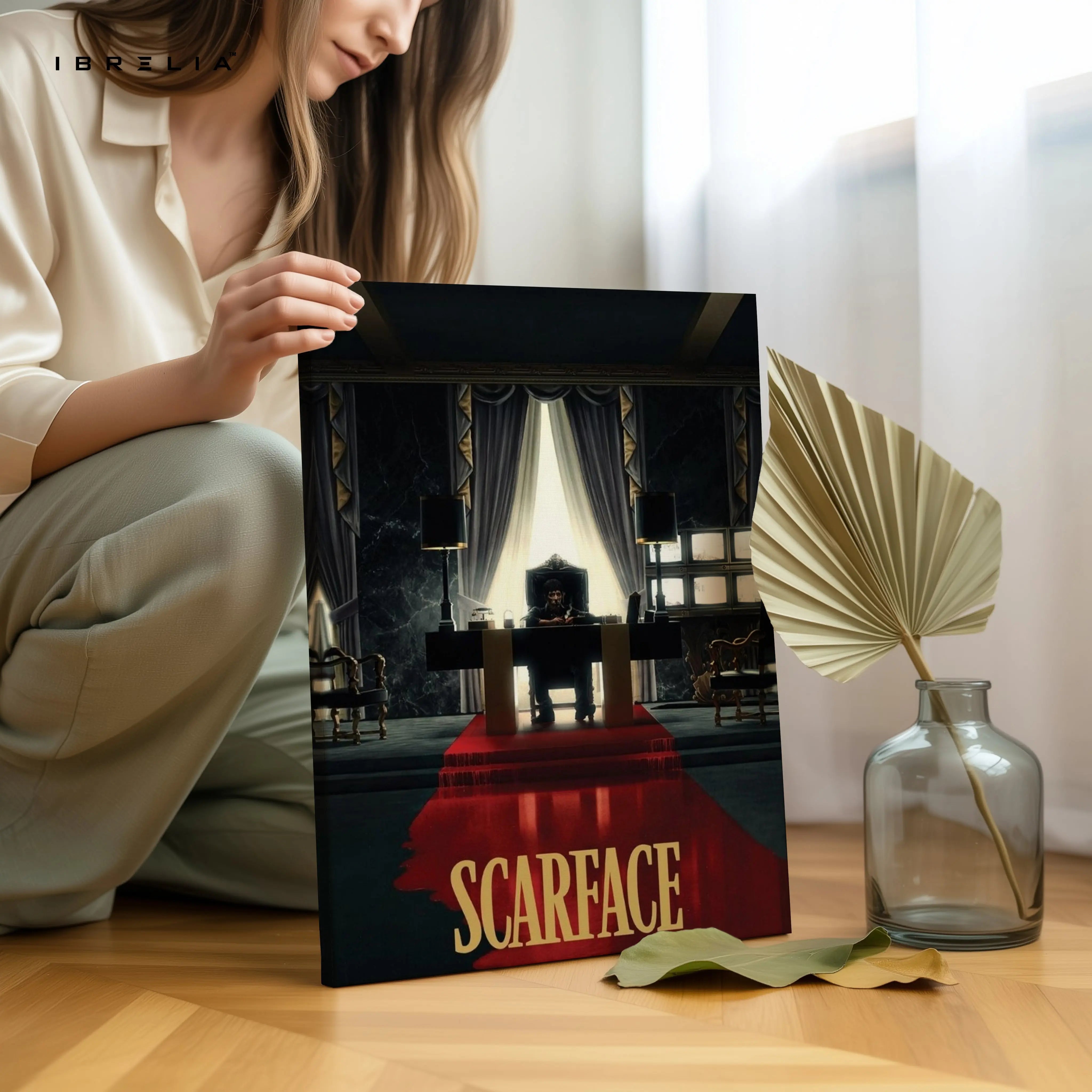 Scarface Throne Power Art – 4K Ultra Wrap Frame Wall Art in Pakistan | IBRELIA™ IBRELIA