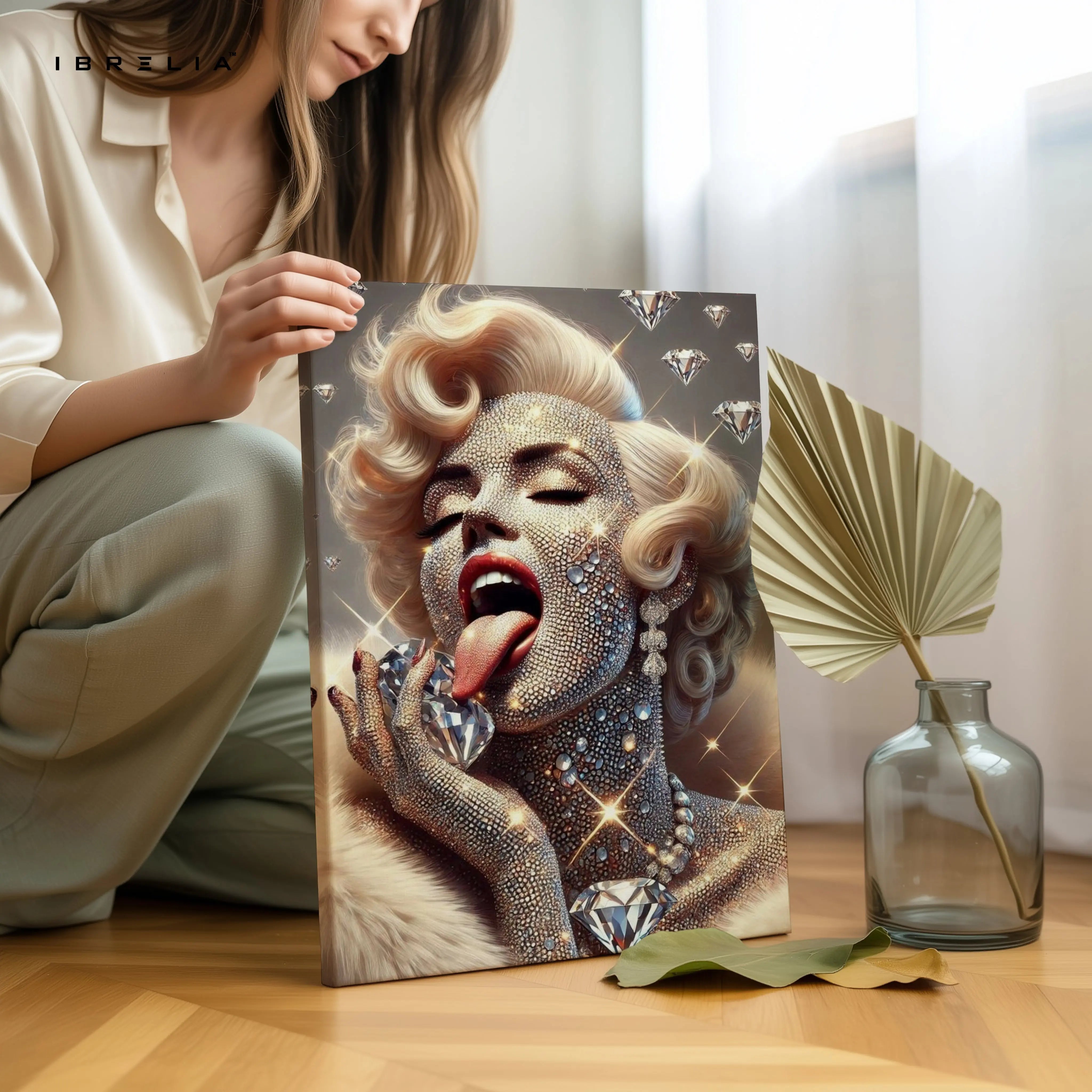 Diamond Desire Glamour Art – 4K Ultra Wrap Frame Wall Art in Pakistan | IBRELIA™ IBRELIA
