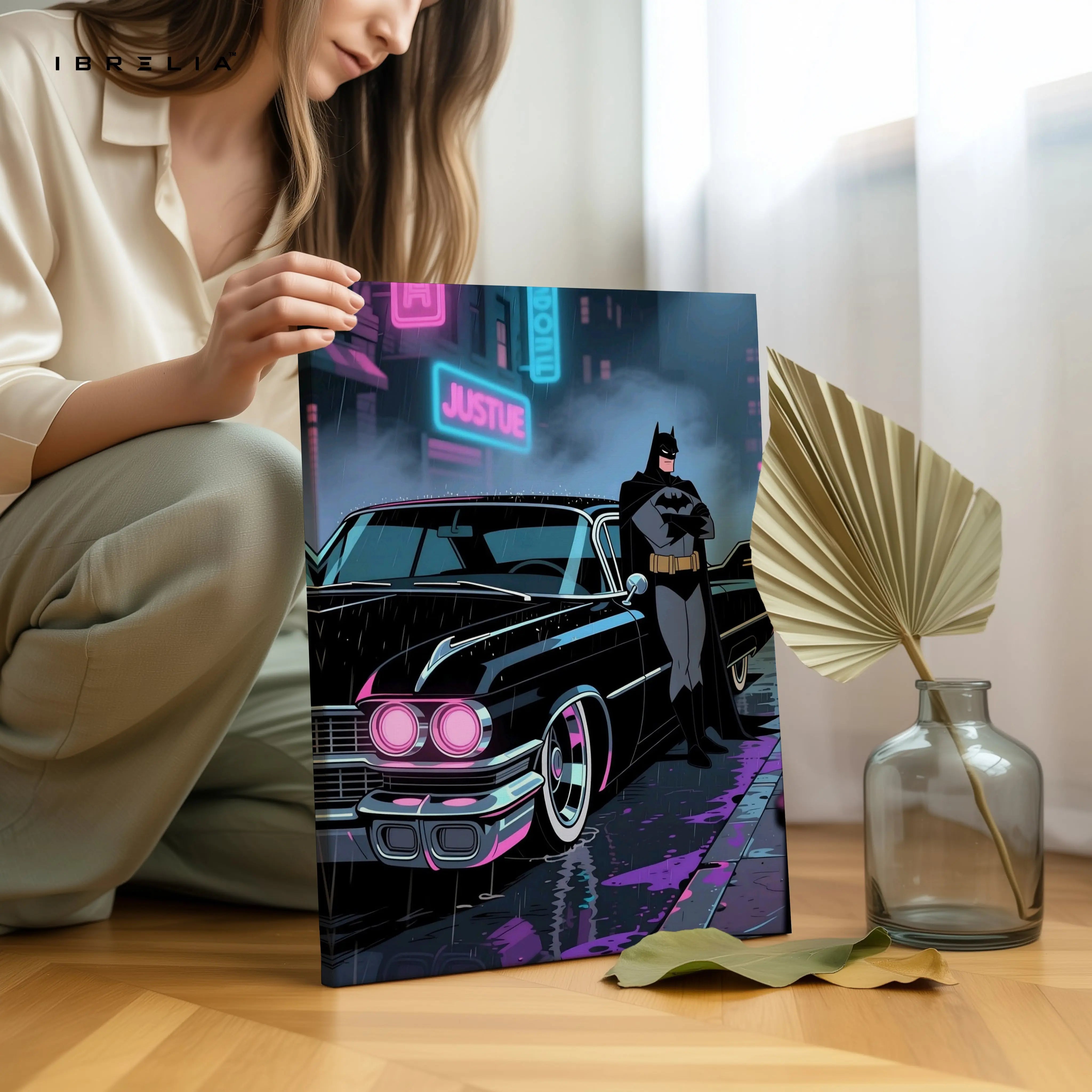 Batman Justice Night Art – 4K Ultra Wrap Frame Wall Art in Pakistan | IBRELIA™ IBRELIA