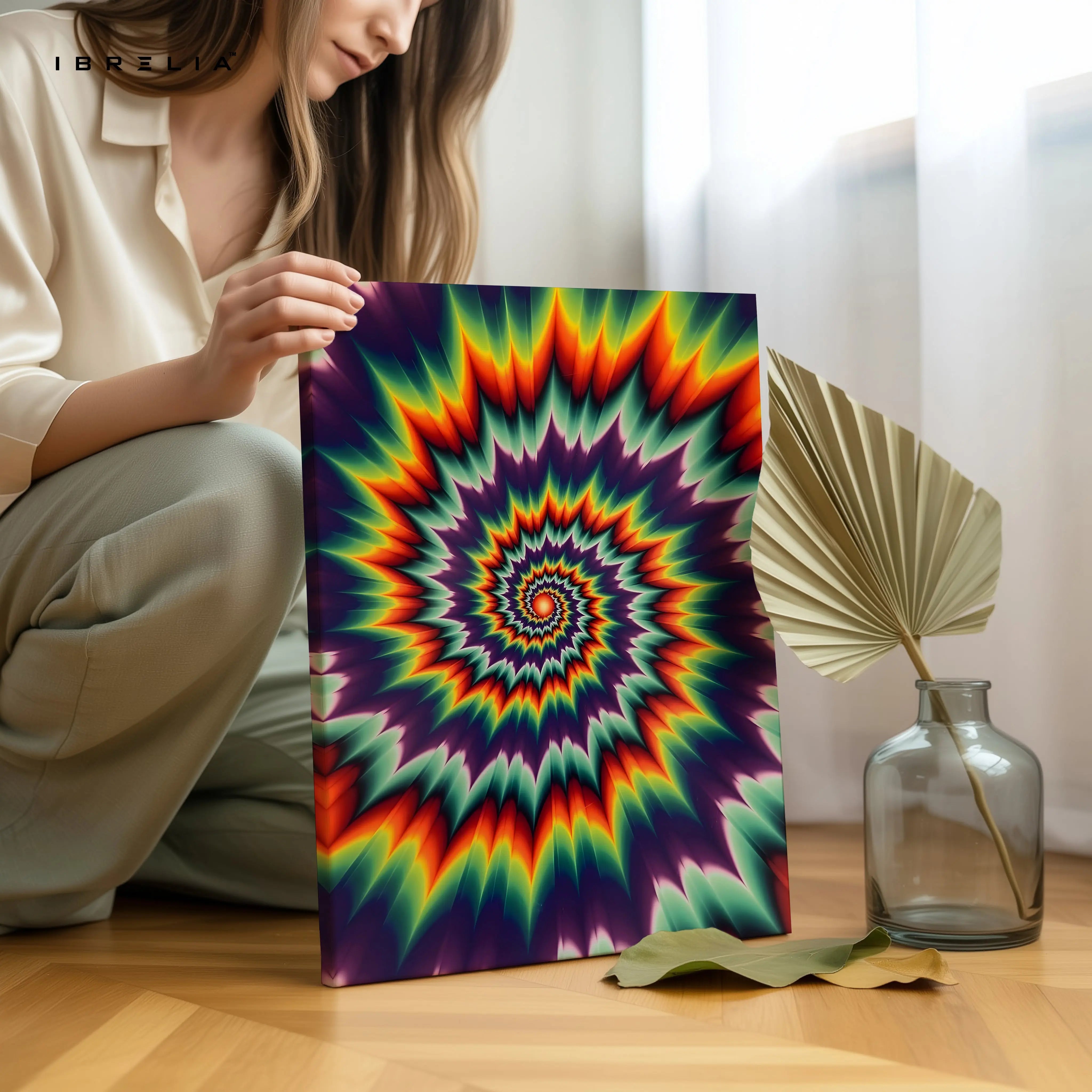 Psychedelic Vortex Spectrum – Abstract 4K Ultra Wrap Frame Wall Art in Pakistan | IBRELIA™ IBRELIA