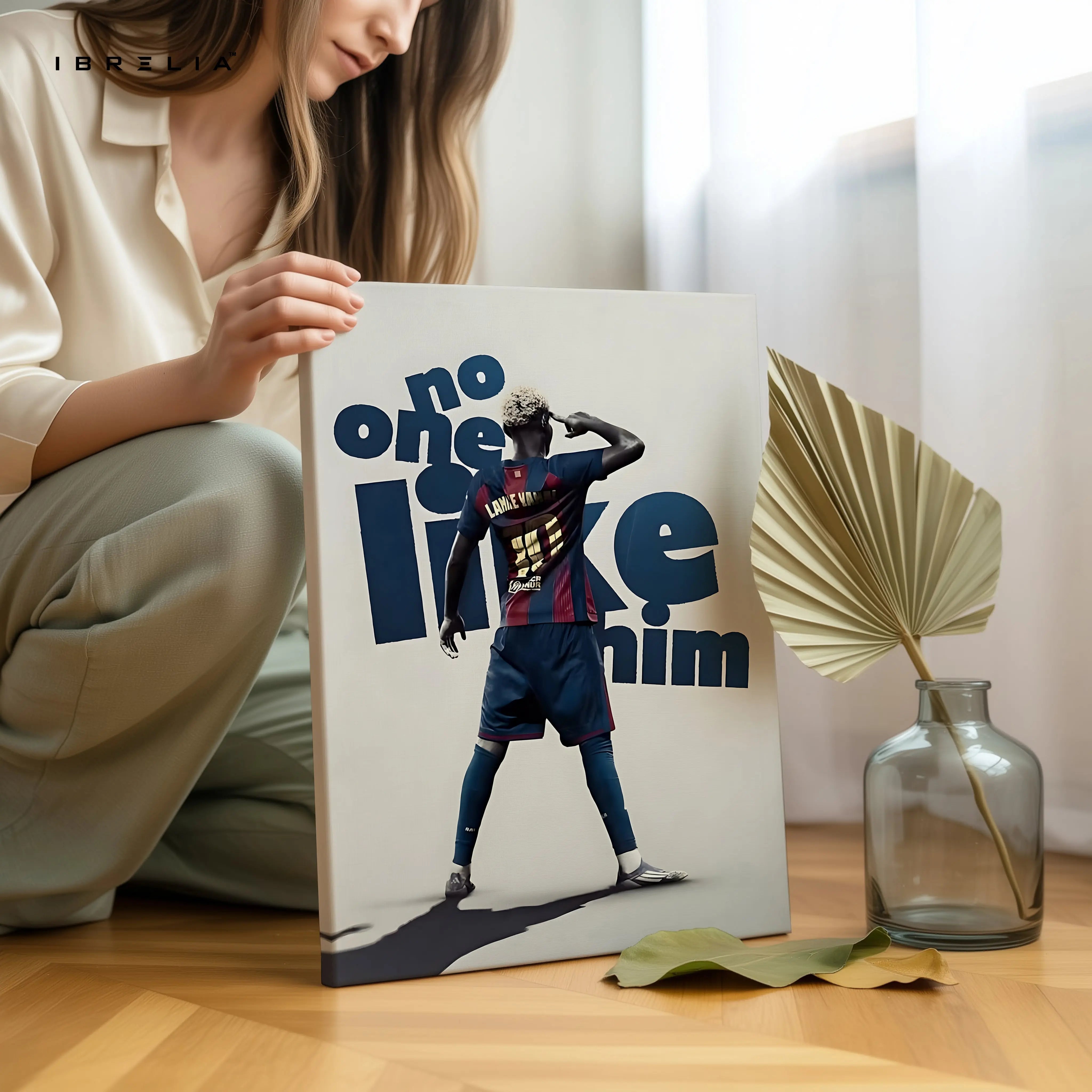Lamine Yamal “Oh No I’m Him” Statement Art – 4K Ultra Wrap Frame Wall Art in Pakistan | IBRELIA™ IBRELIA