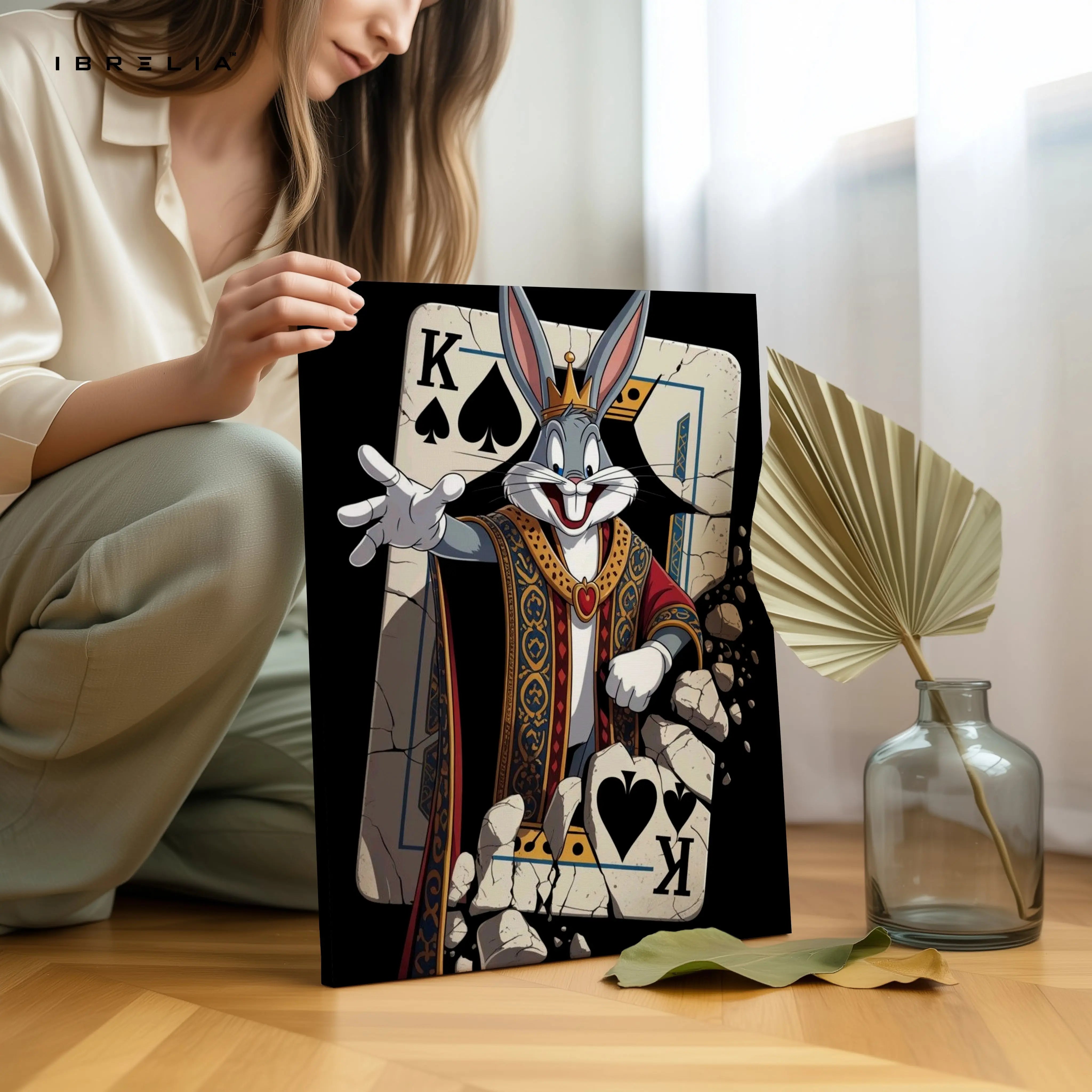 Bugs Bunny King of Spades Art – 4K Ultra Wrap Frame Wall Art in Pakistan | IBRELIA™ IBRELIA