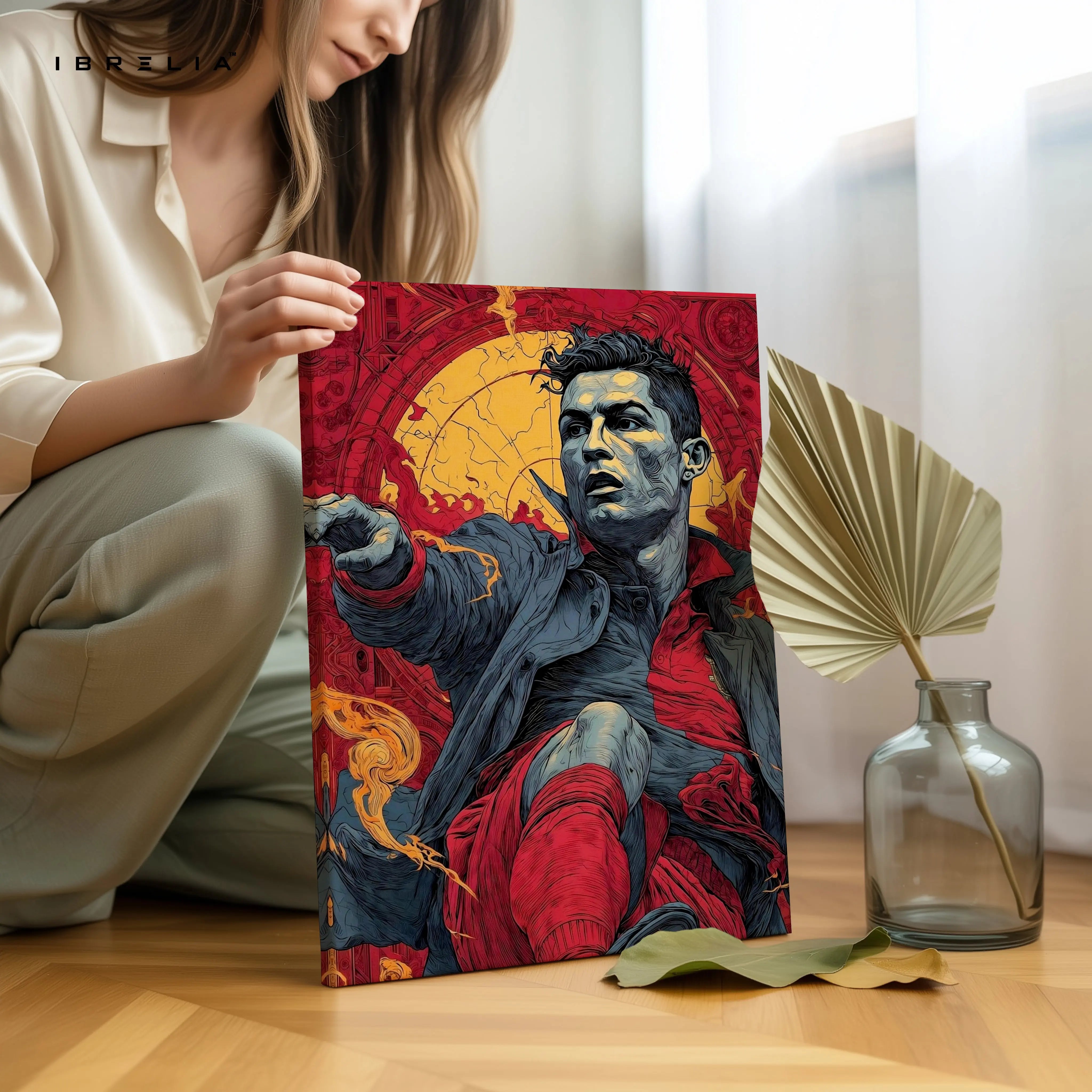Cristiano Ronaldo Legendary Strike Pop Art – 4K Ultra Wrap Frame Wall Art in Pakistan | IBRELIA™ IBRELIA