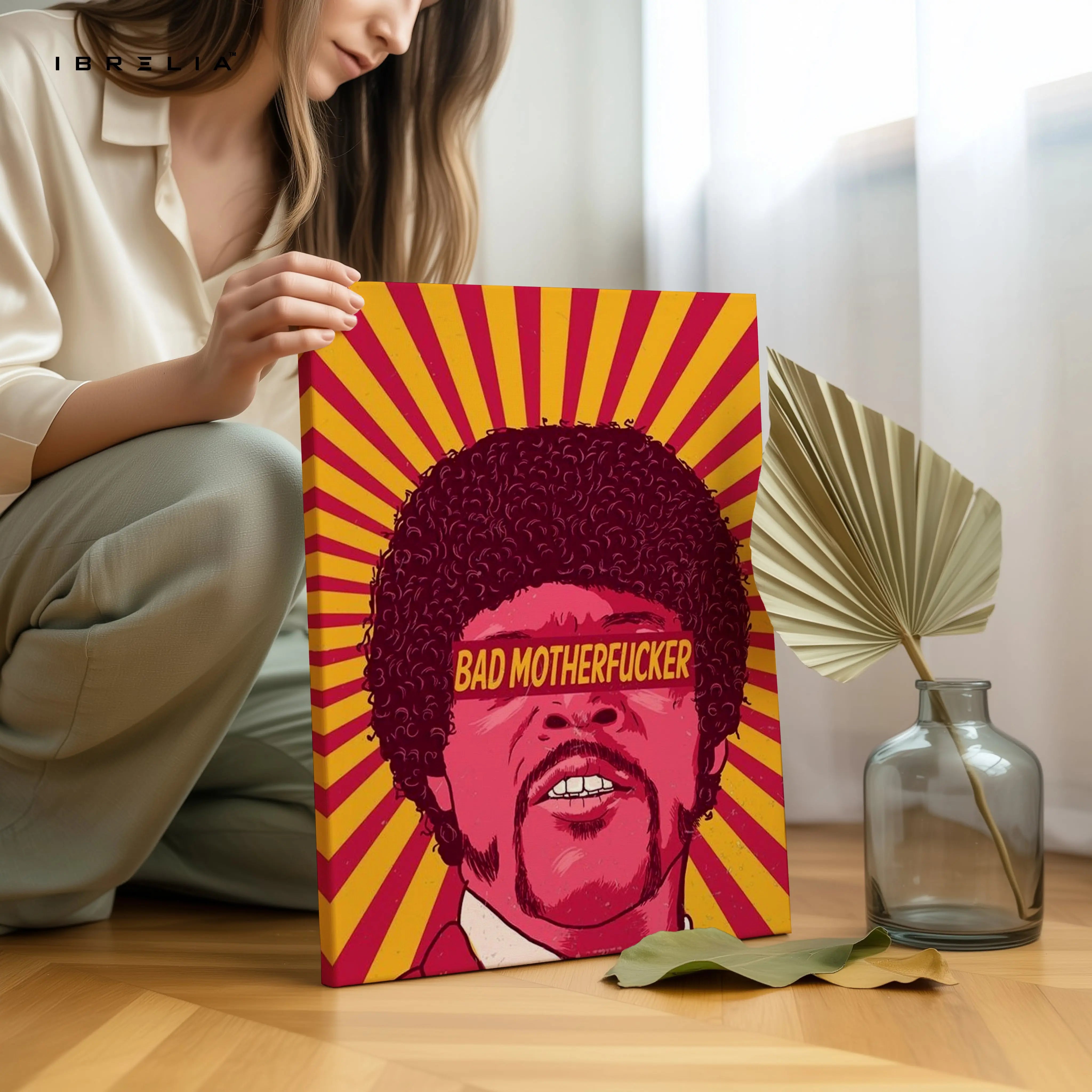 Bad Motherfucker Pop Art – Retro Rebel Icon Wall Art | 4K Ultra Wrap Frame Wall Art in Pakistan | IBRELIA™ IBRELIA