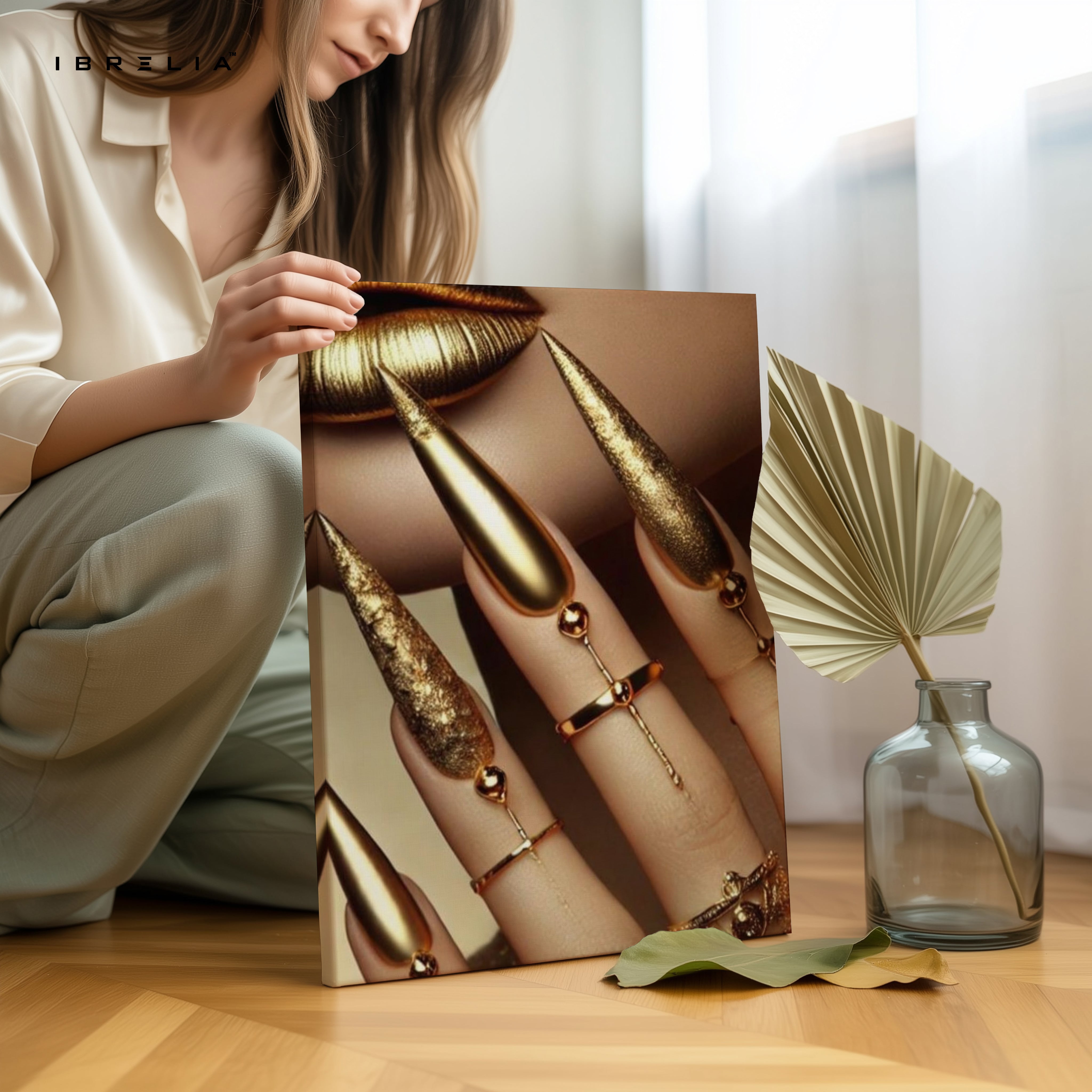 Golden Femme Power Art – 4K Ultra Wrap Frame Wall Art in Pakistan | IBRELIA™