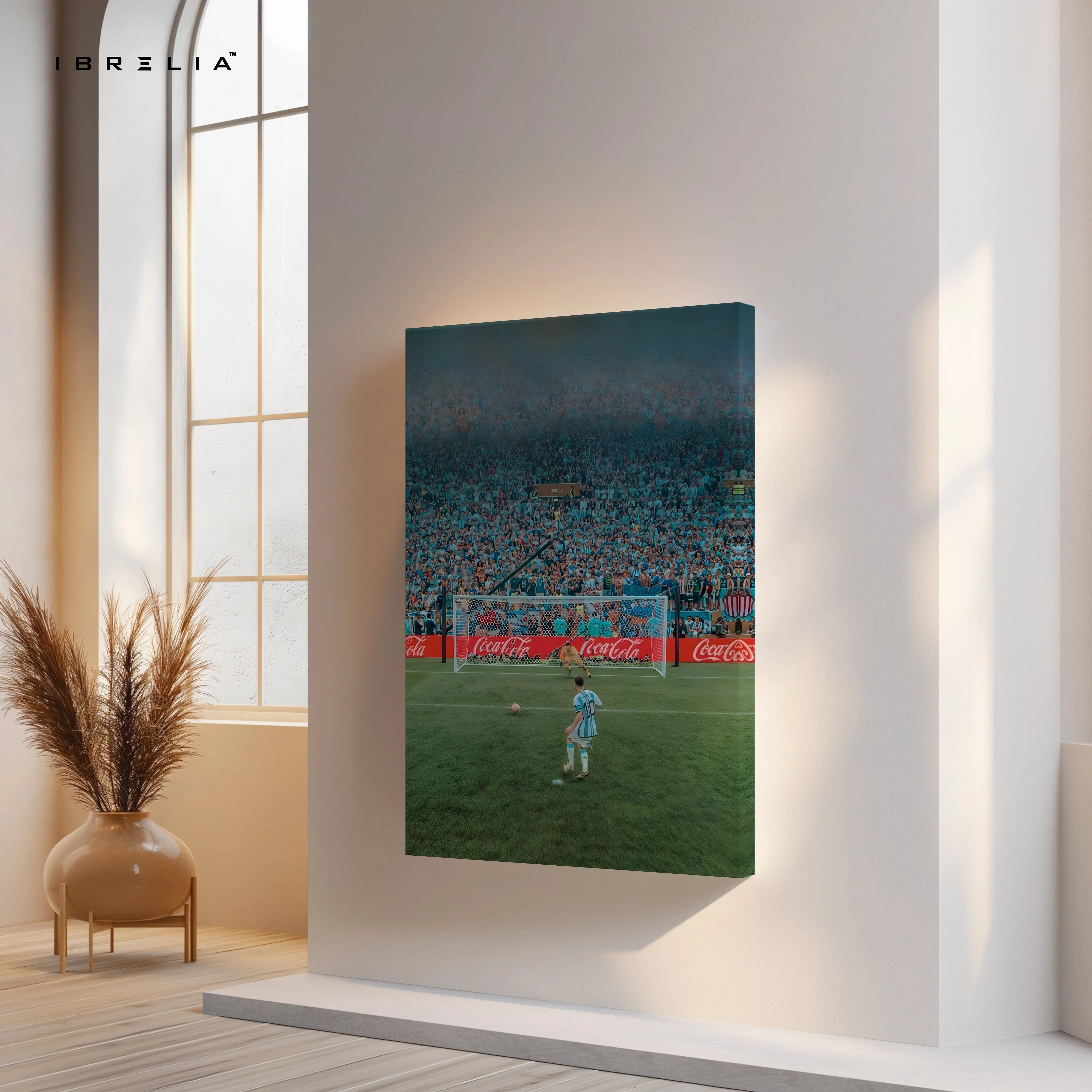 Lionel Messi Iconic Penalty Moment Argentina Art – 4K Ultra Wrap Frame Wall Art in Pakistan | IBRELIA™ IBRELIA