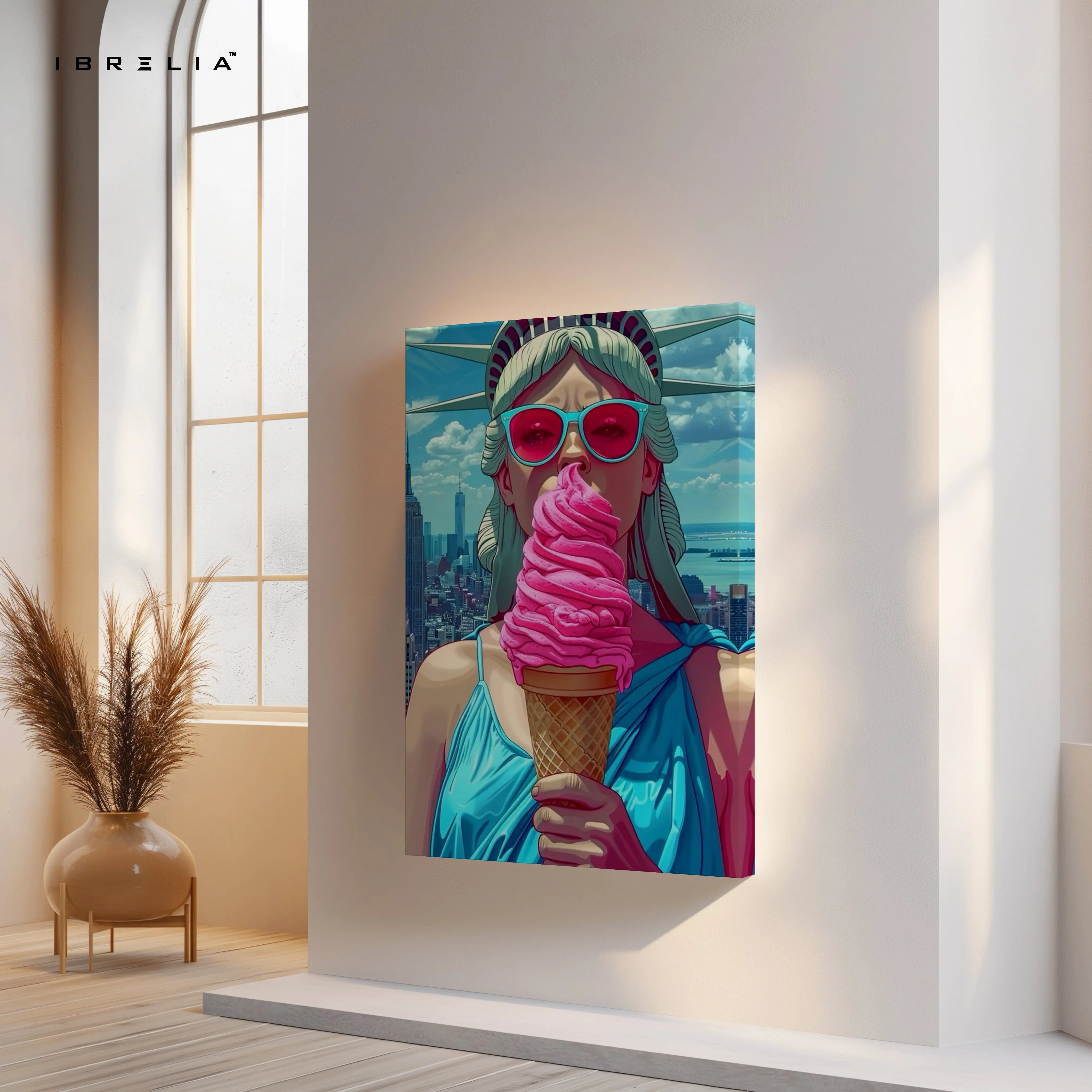 Liberty Pop Aesthetic – 4K Ultra Wrap Frame Pop Art Wall Art | IBRELIA™ IBRELIA