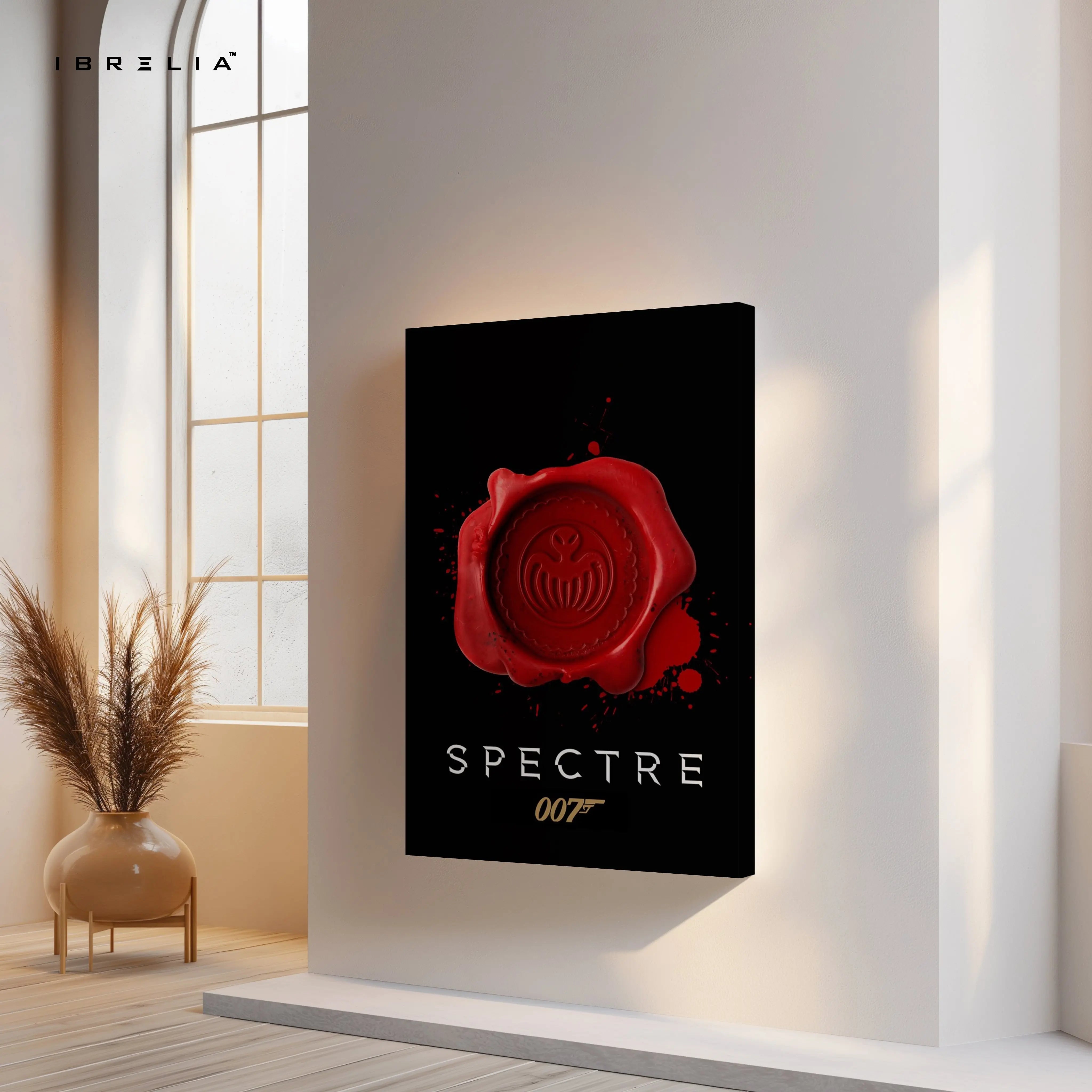 Spectre Code Red – Cinematic Spy Noir Art | 4K Ultra Wrap Frame Wall Art in Pakistan | IBRELIA™ IBRELIA