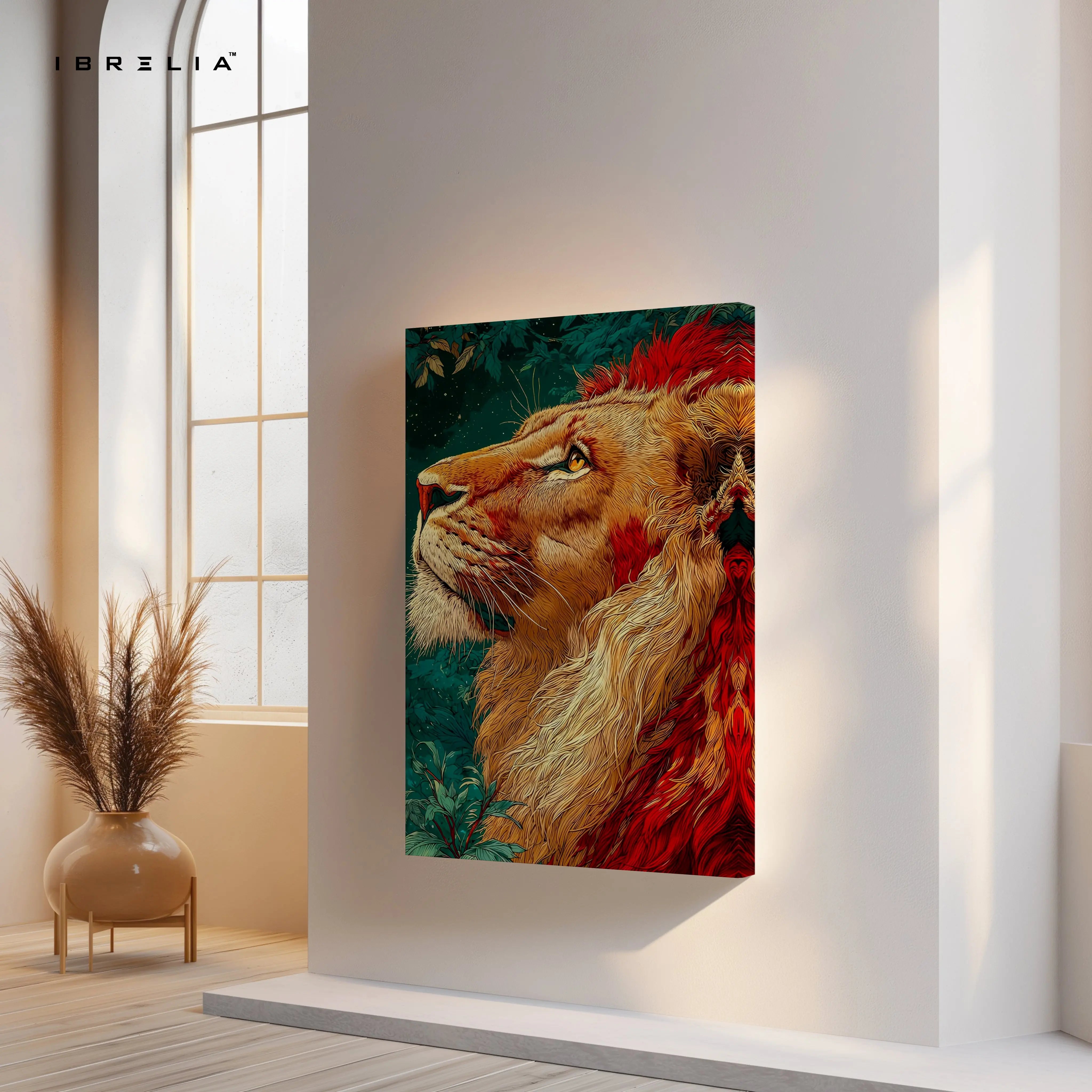 Majestic Lion Royal Art – 4K Ultra Wrap Frame Wall Art in Pakistan | IBRELIA™ IBRELIA